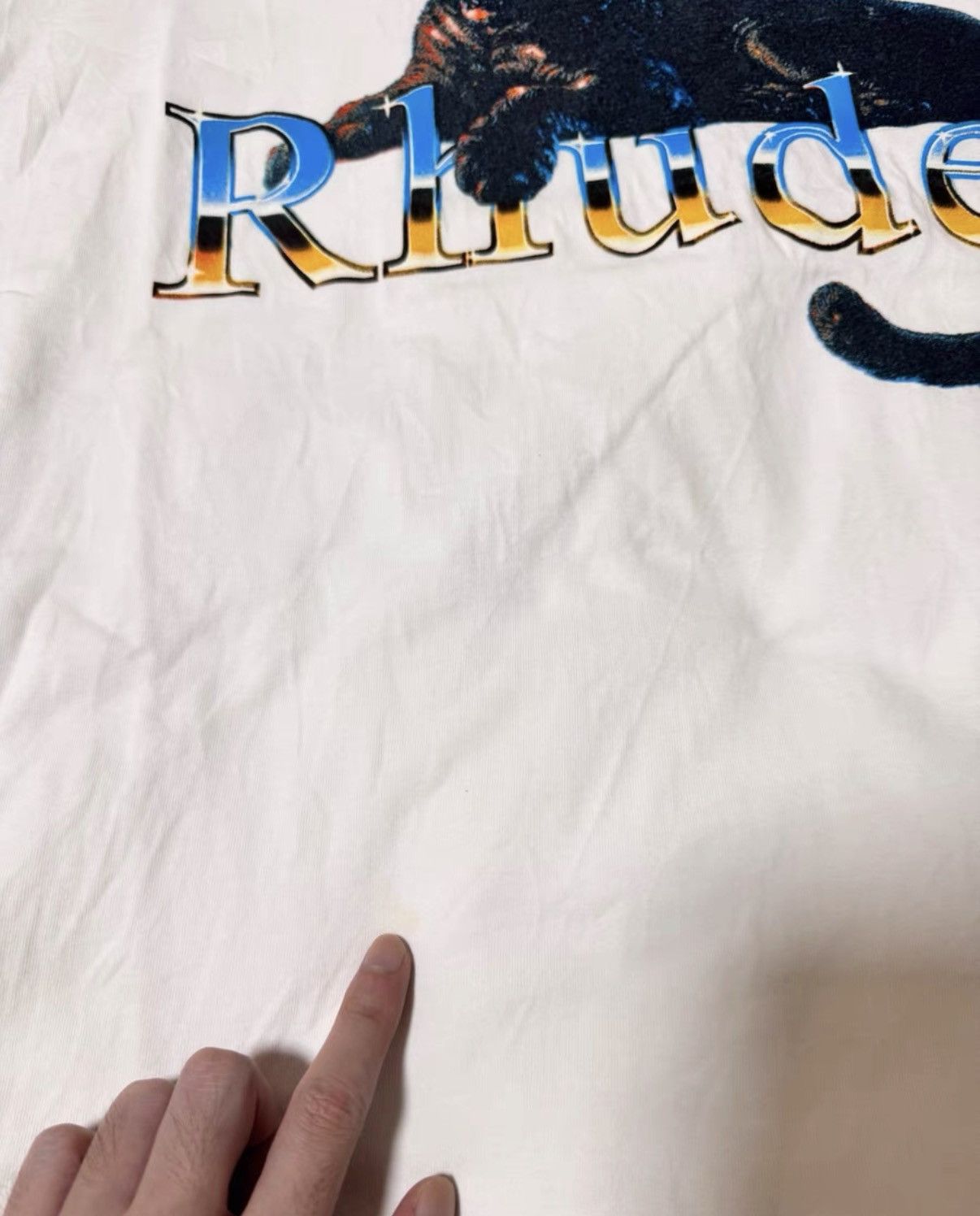 Rhude RHUDE 22SS USA-Made Black Panther Printed Crewneck Short Size US XL / EU 56 / 4 - 8 Thumbnail