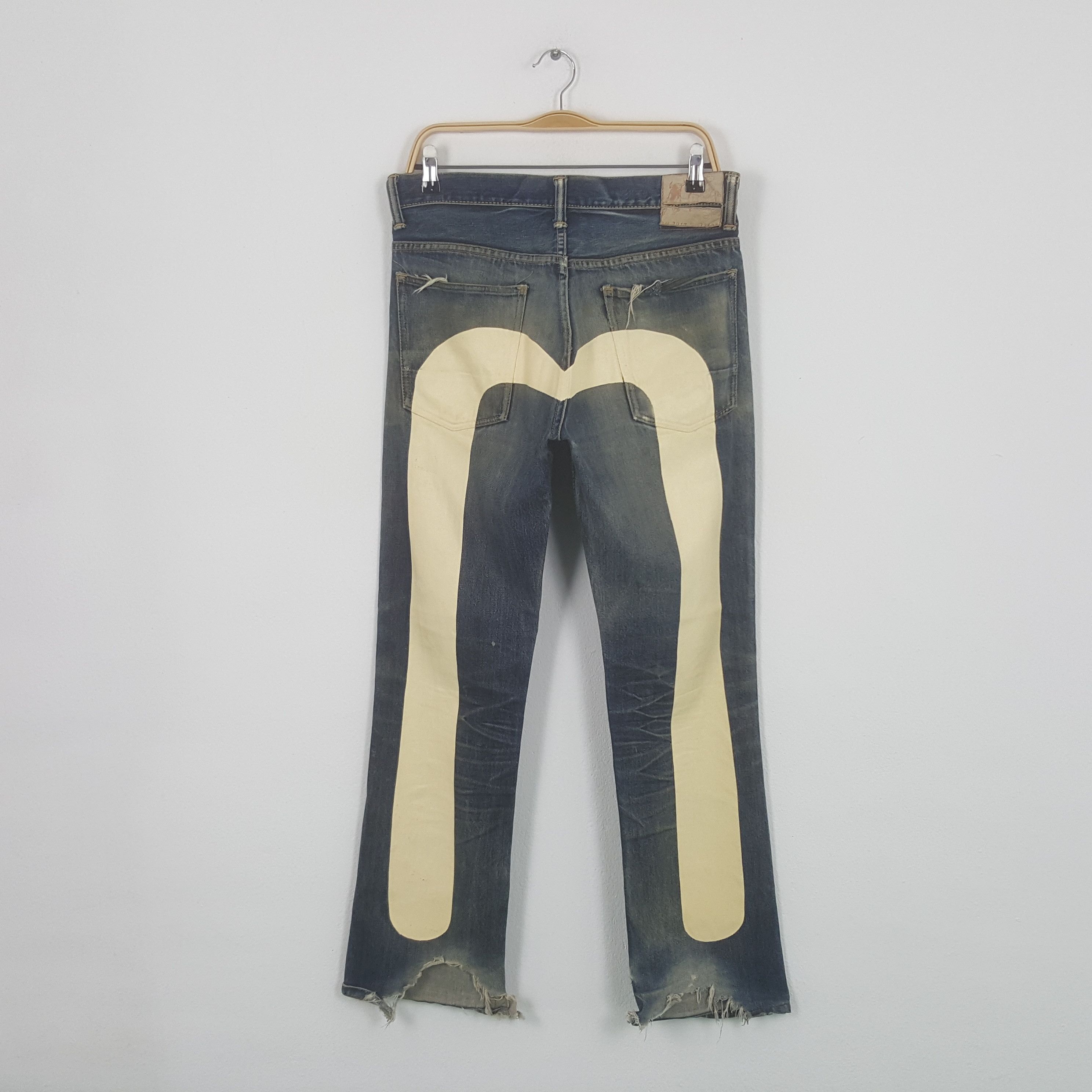 Evisu × If Six Was Nine × Vintage Vintage Evisu Japanese Brand Daicock Custom Art Denim Jeans Size US 31 - 1 Thumbnail