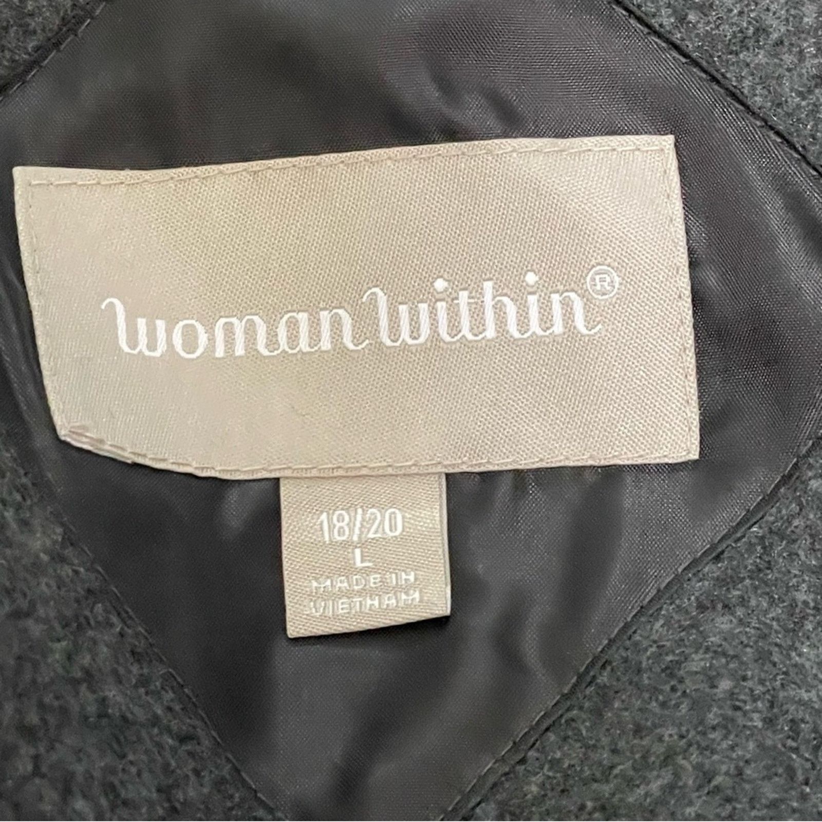 Other WOMAN WITHIN Black and Tan Hooded Jacket Size 18/20 NWOT Size XXL / US 16-18 / IT 52-54 - 2 Thumbnail