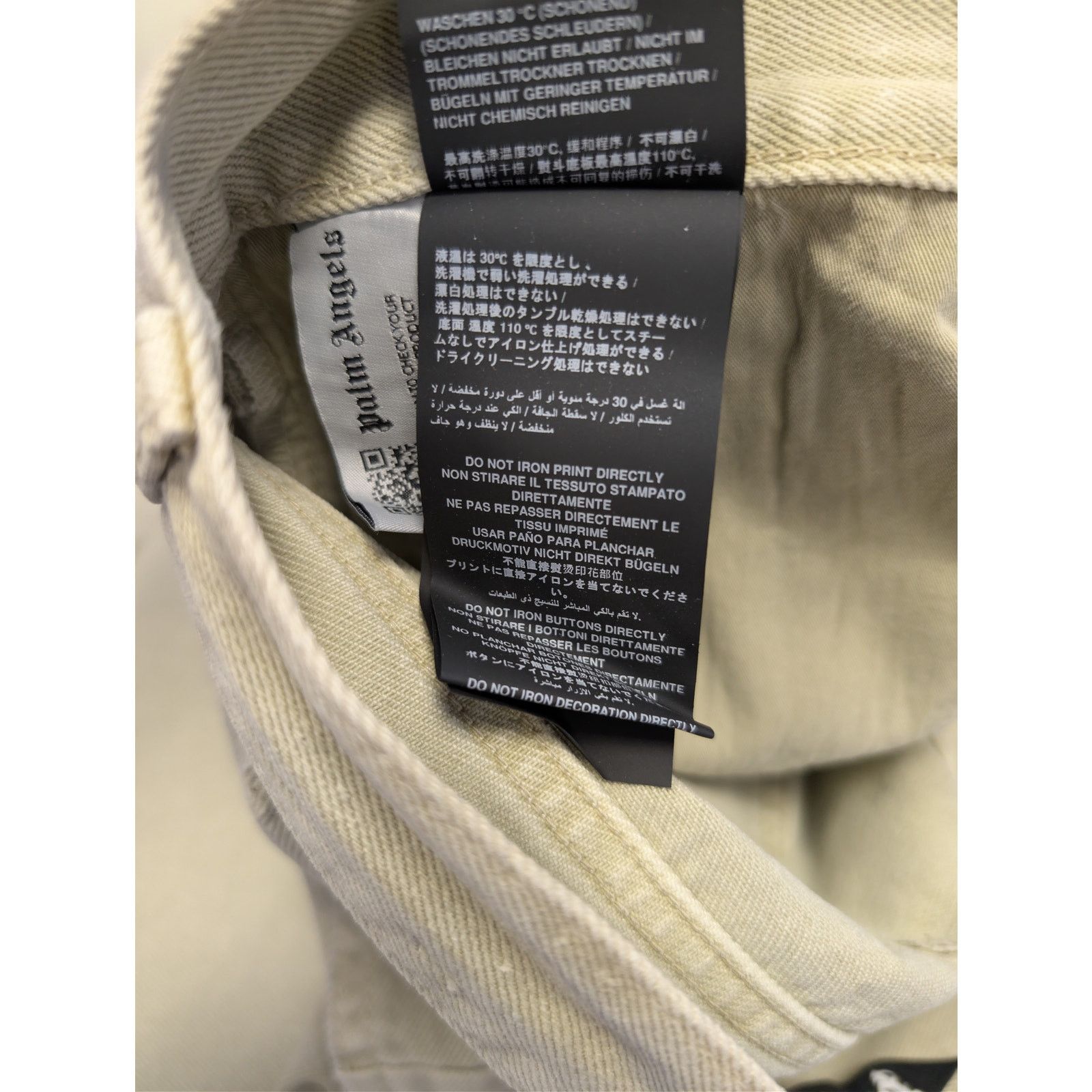 Palm Angels o1rshd1 Bull Logo Patch 5 Pockets Denim Pants in Light Beige Size US 30 / EU 46 - 19 Thumbnail