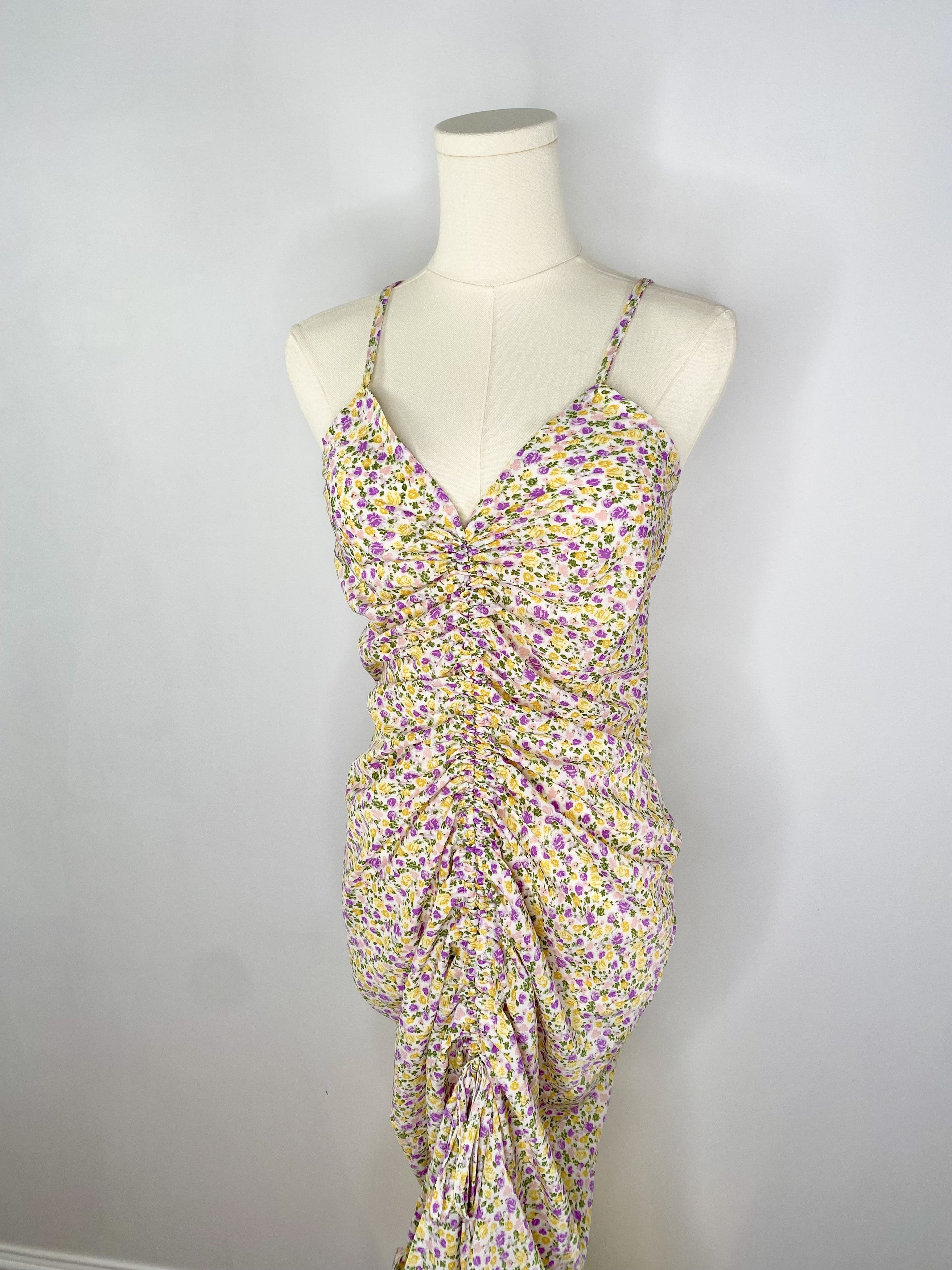 Dolls Kill Cupshe - Floral Purple / Yellow Summer Maxi Midi Dress Size S / US 4 / IT 40 - 8 Thumbnail