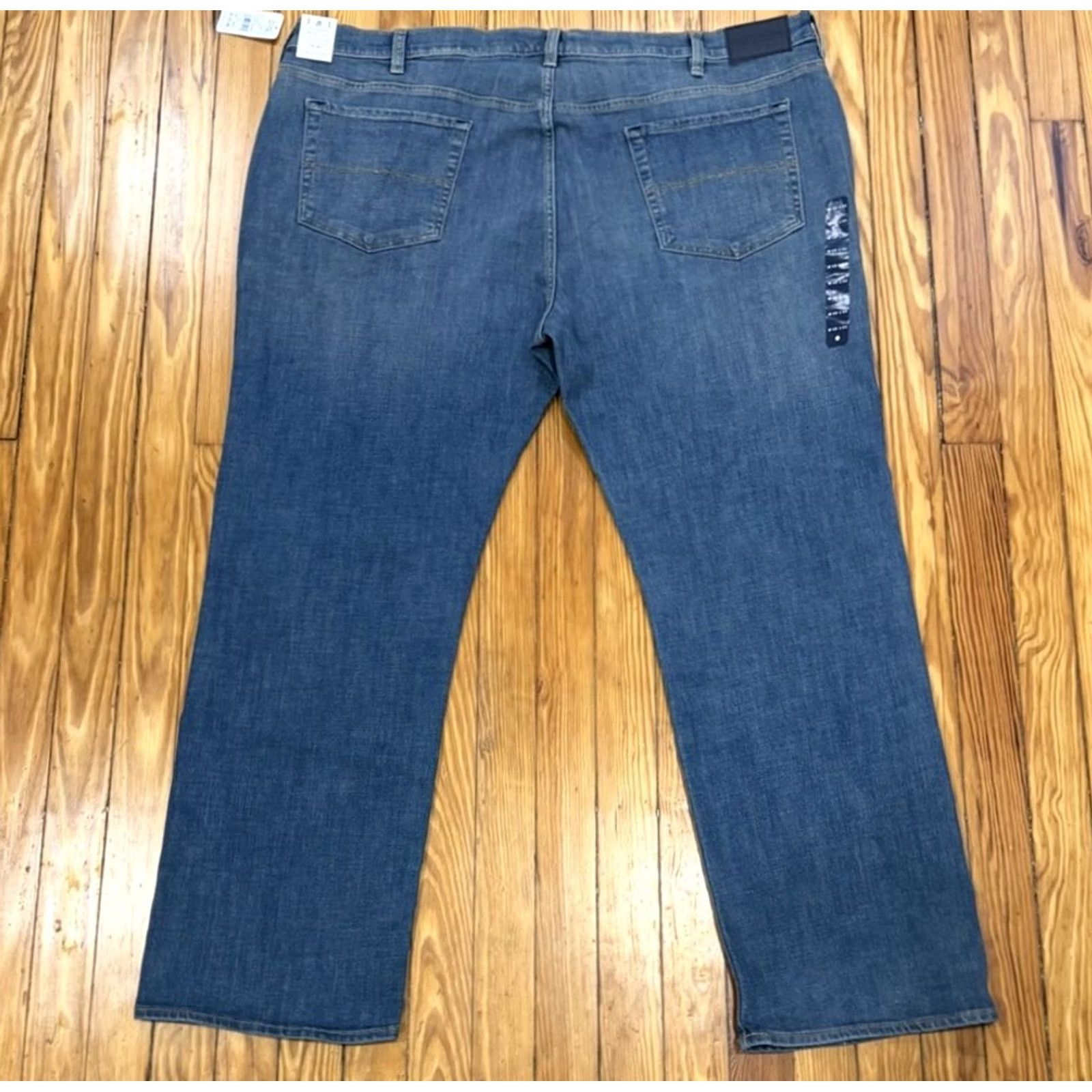 Lucky Brand Lucky Brand Jeans Mens 48x34 Blue Relaxed Straight Leg 181 Dark Denim Logo Pockets NWT Size US 32 / EU 48 - 2 Thumbnail