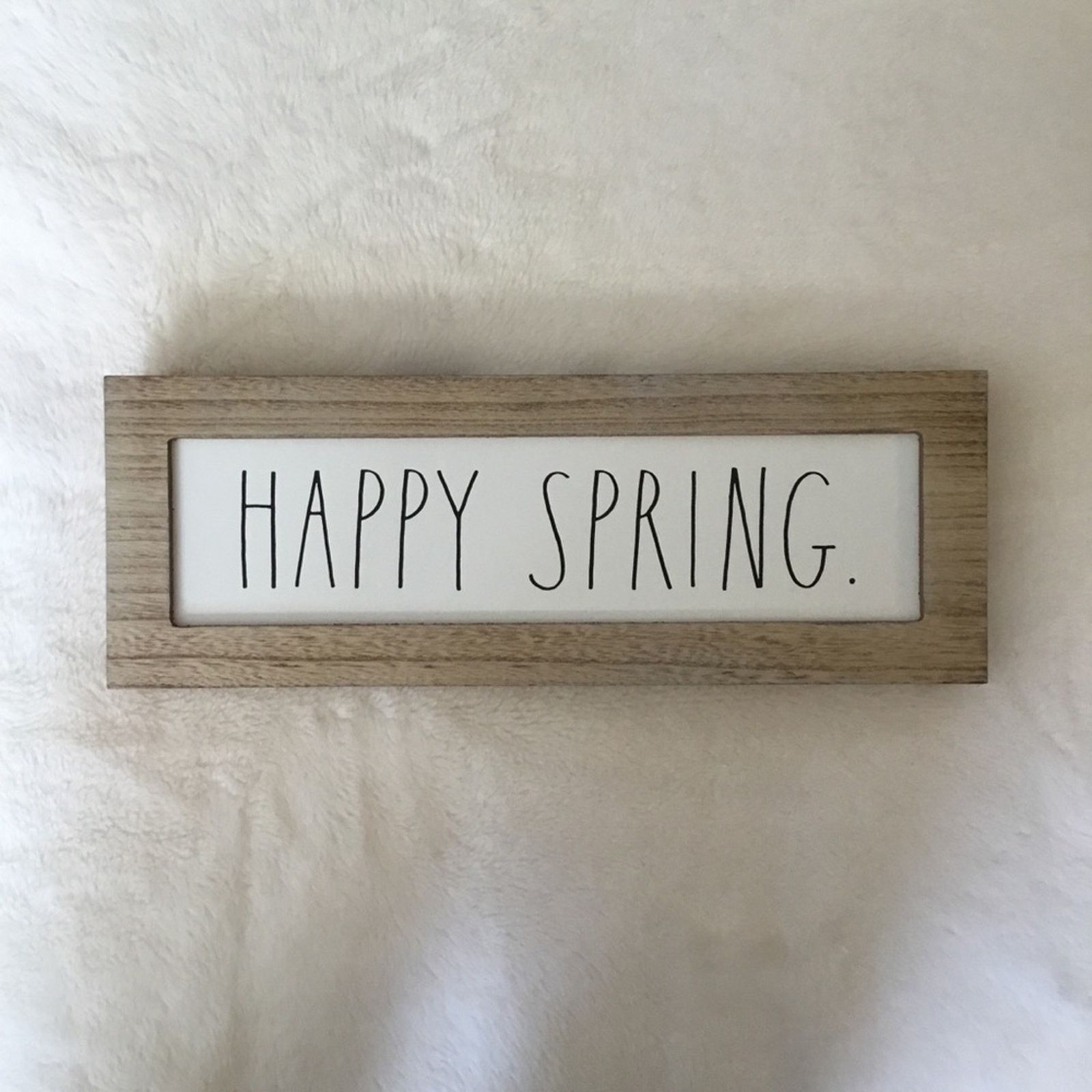 Other Rae Dunn White "HAPPY SPRING" Wooden Wall Sign Size ONE SIZE - 1 Thumbnail