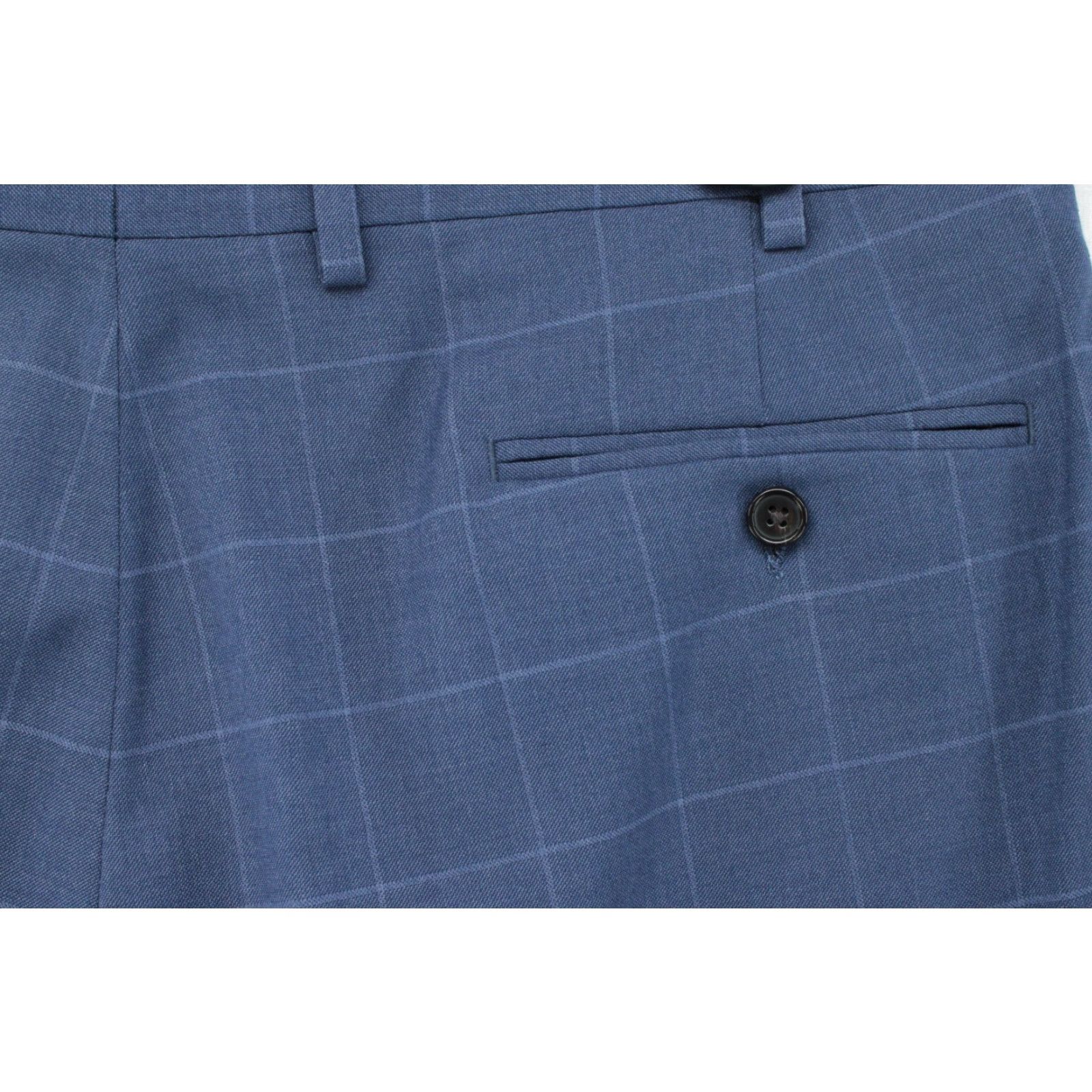 Polo Ralph Lauren Polo Ralph Lauren Dress Pants Men 36x32 Blue Windowpane Plaid Slacks Modern Dress Pants Size US M / EU 48-50 / 2 - 7 Thumbnail