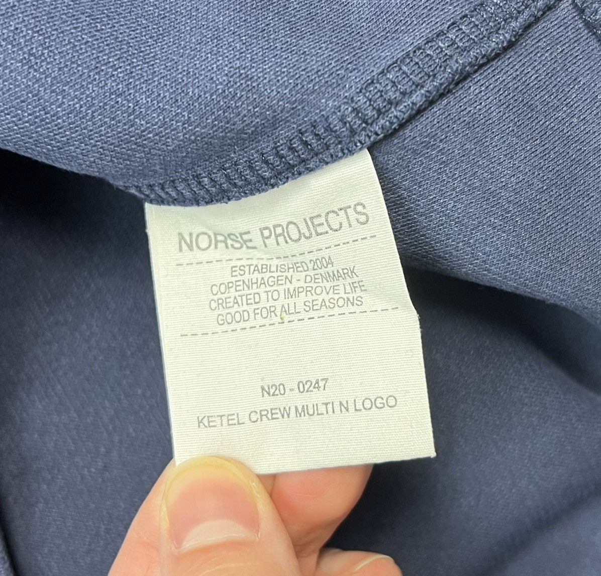 Norse Projects Sweatshirt Norse Project small logo navy Size US XL / EU 56 / 4 - 2 Thumbnail