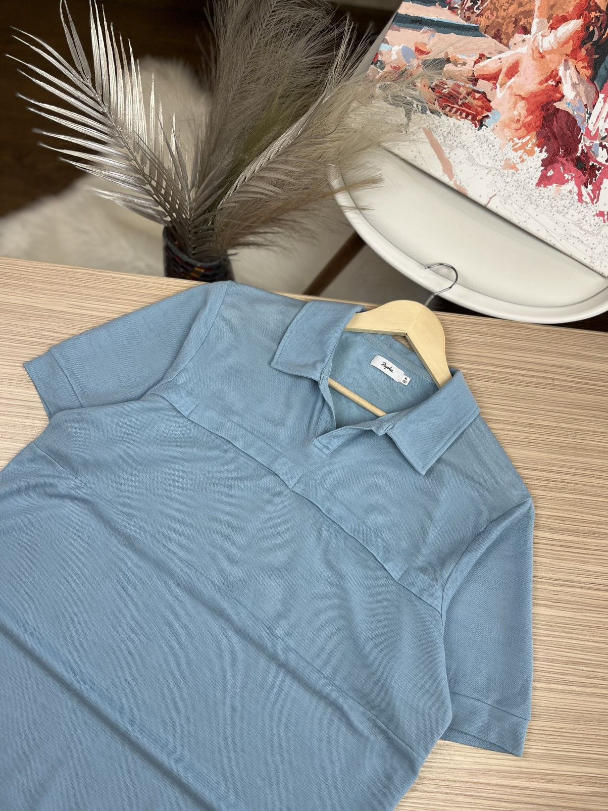 Rapha Rapha baby blue wool blend polo shirt Size US XL / EU 56 / 4 - 2 Thumbnail