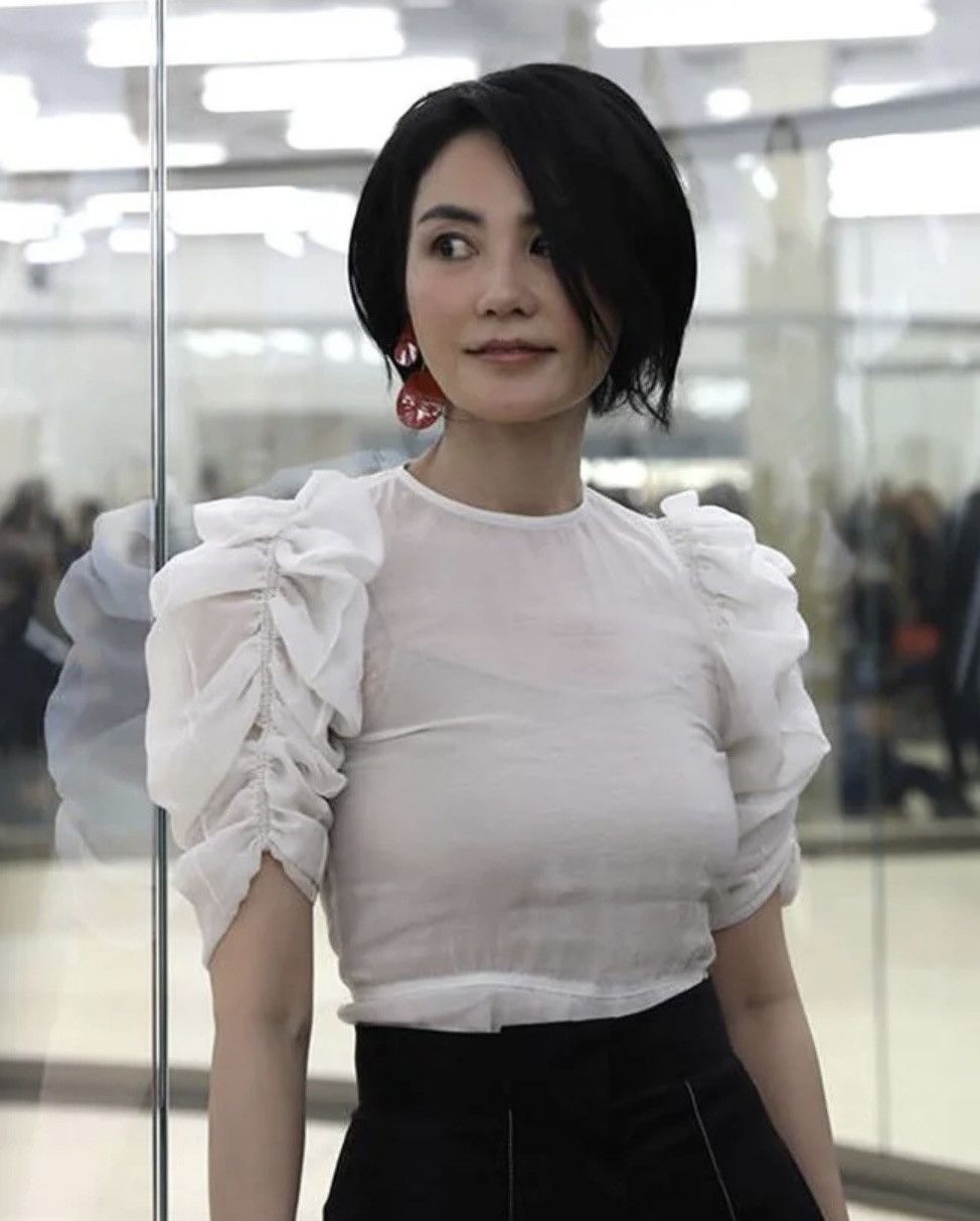 Celine Old Celine by Phoebe Philo gather puff sleeves top Size XS / US 0-2 / IT 36-38 - 2 Thumbnail