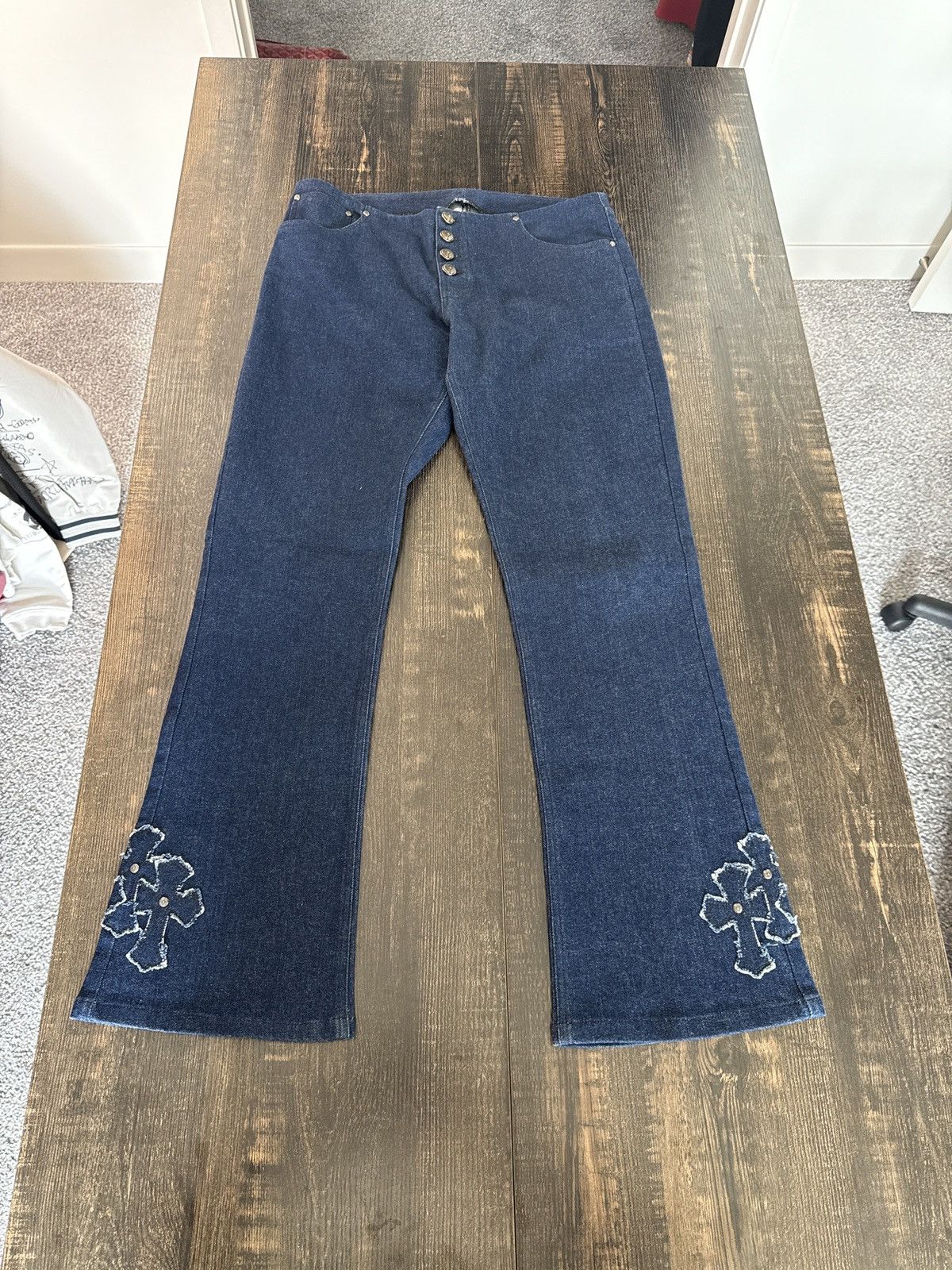 Chrome Hearts Chrome Hearts Bootcut Patch Jeans Size 32" / US 10 / IT 46 - 1 Thumbnail