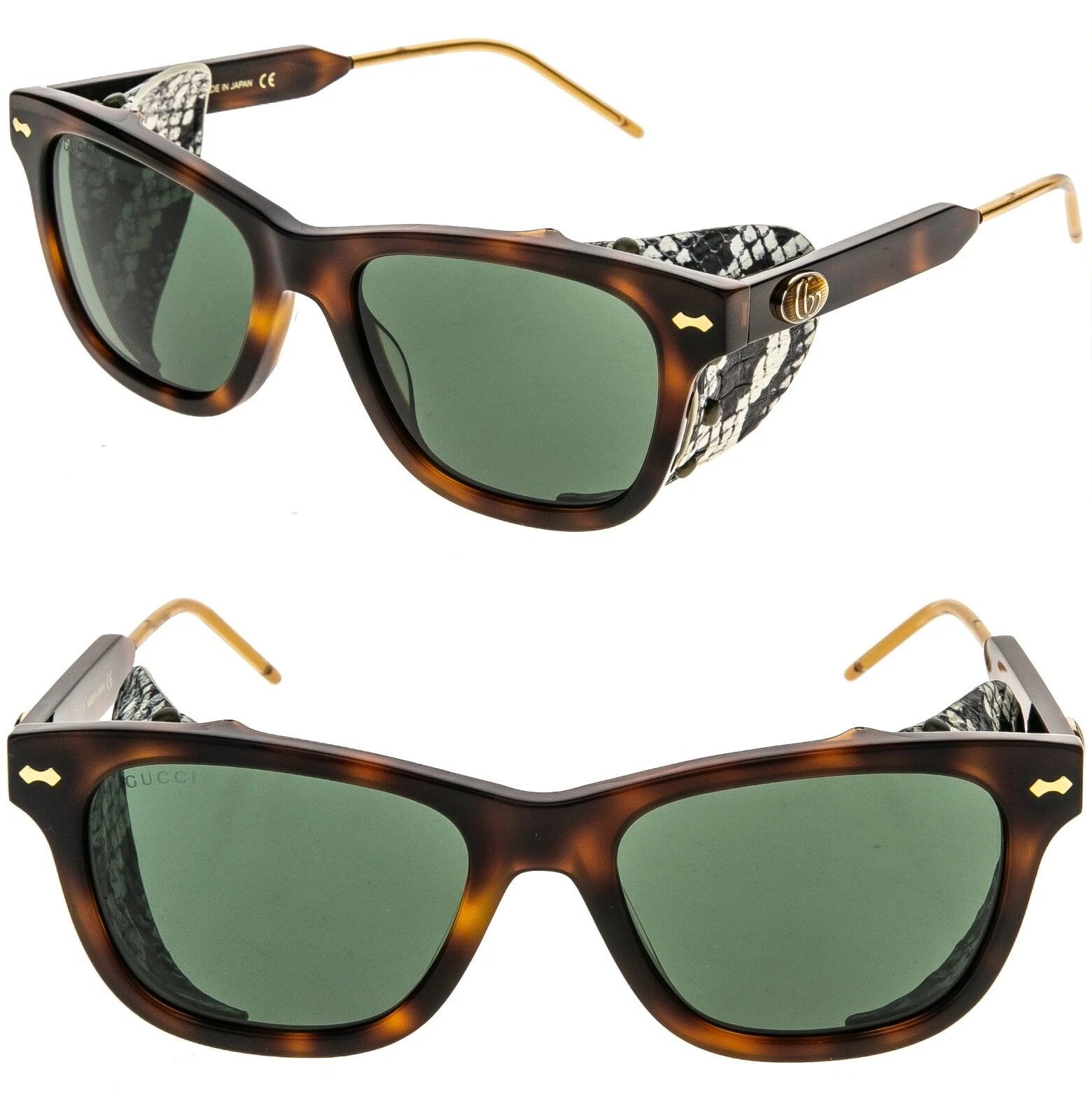 GUCCI GG0671S Guilloché 0671 Brown Blinker Sunglasses 002