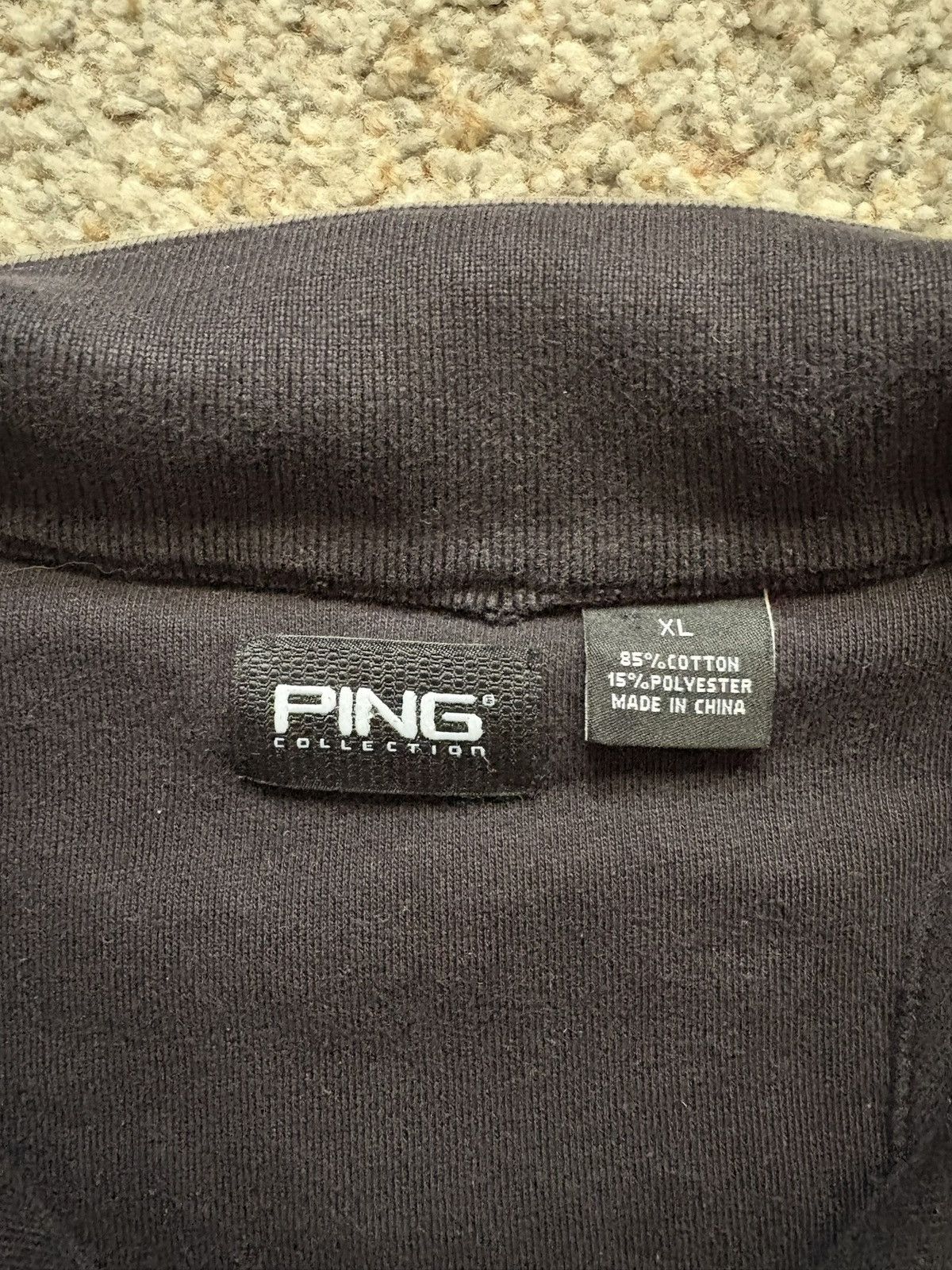 PING PING Collection Mens Black 1/4 Zip Pullover Golf Jacket Size US XL / EU 56 / 4 - 2 Thumbnail