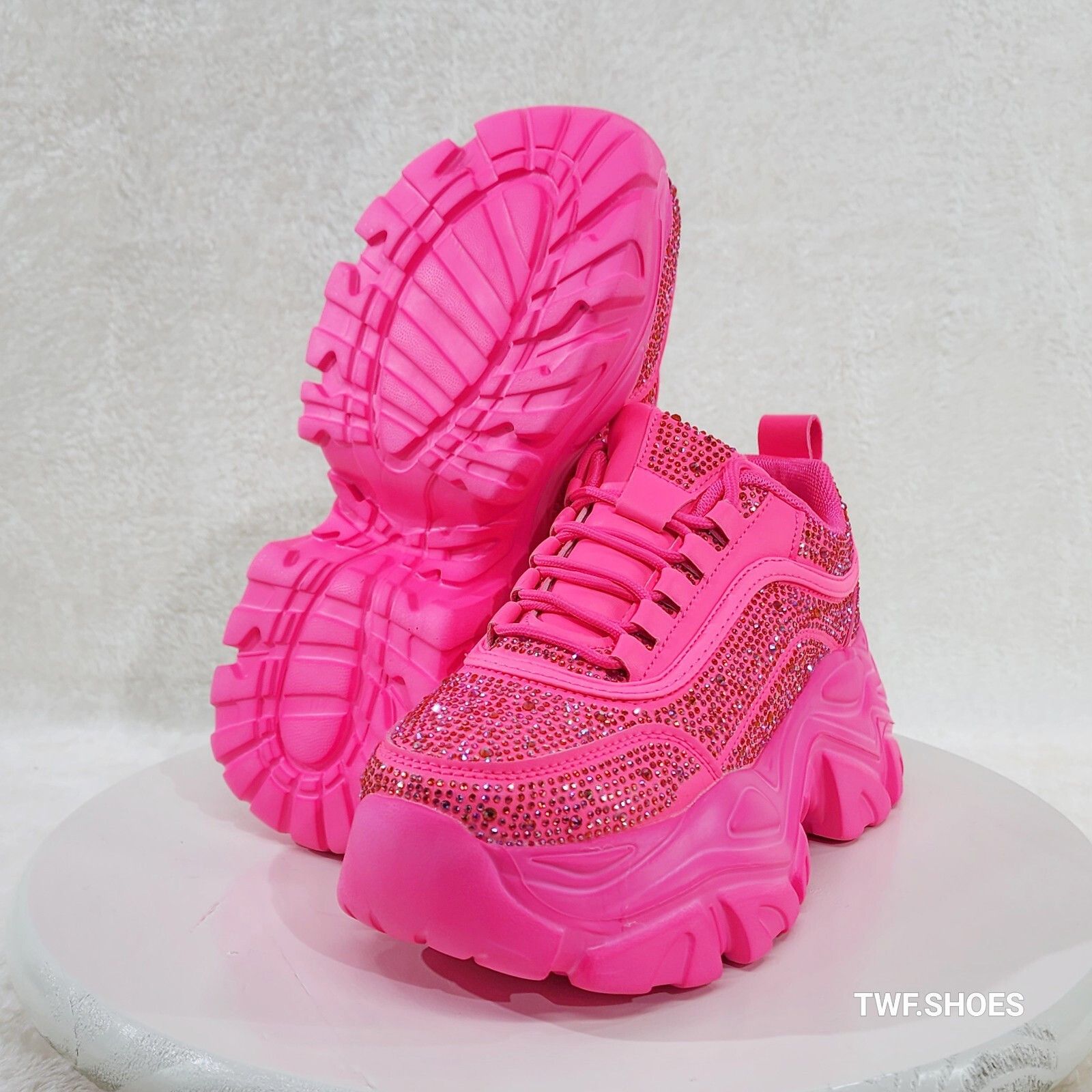 Other Cush Sport Rhinestone Comfy Platform Light Weight Sneakers H Size US 6 / IT 36 - 6 Thumbnail