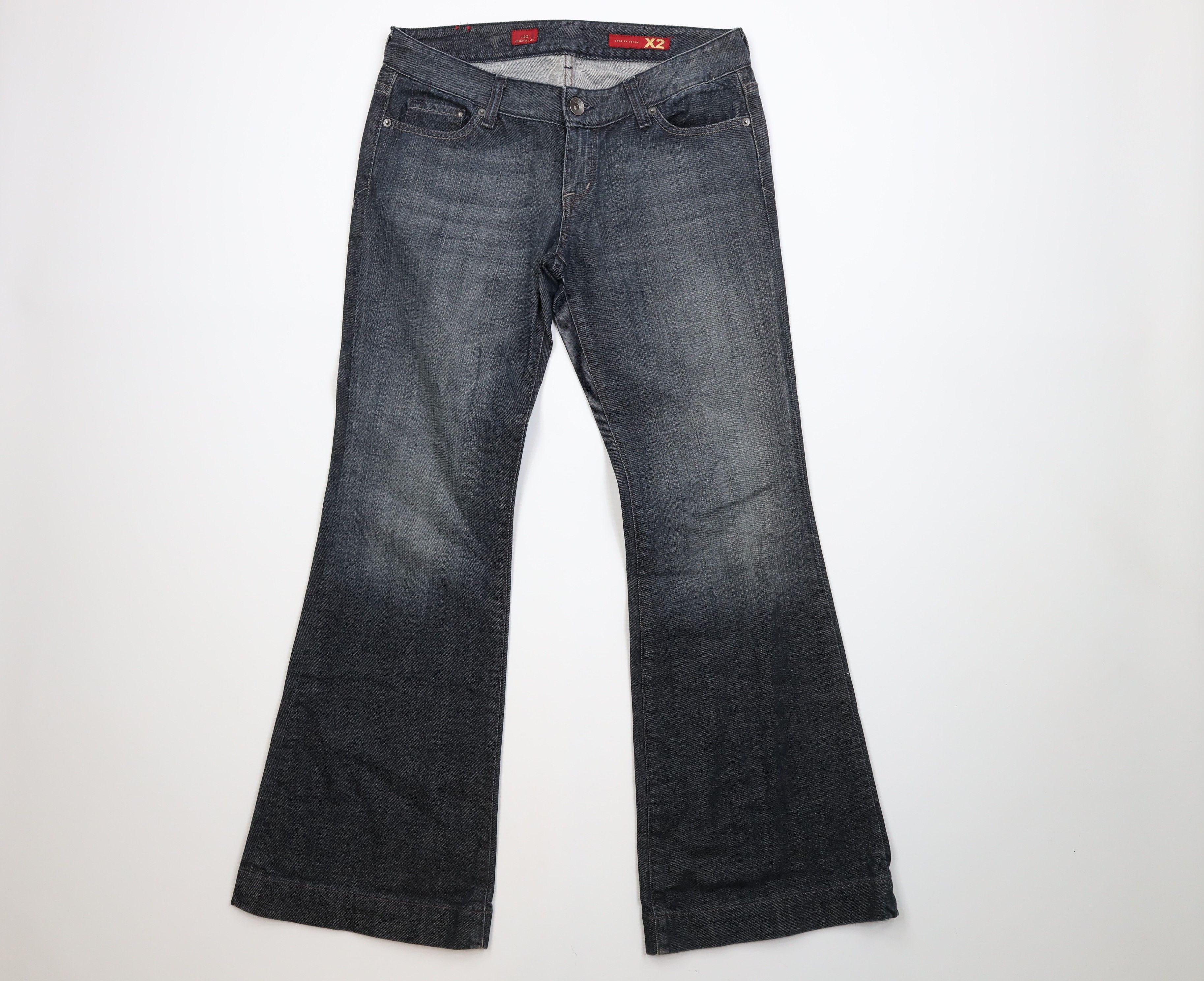 Express Vintage Y2K Express X2 Babydoll Stella Flared Wide Leg Jeans Size 32" / US 10 / IT 46 - 1 Thumbnail
