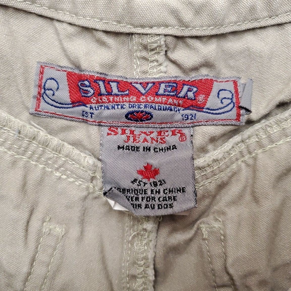 Silver Jeans Co. Silver Jeans Shorts Womens 29 Cargo Pocket 100% Cotton Canvas Beige Exterior Casual Outdoor Jeans Shorts Womens 29 Mens? Size 29" - 3 Thumbnail