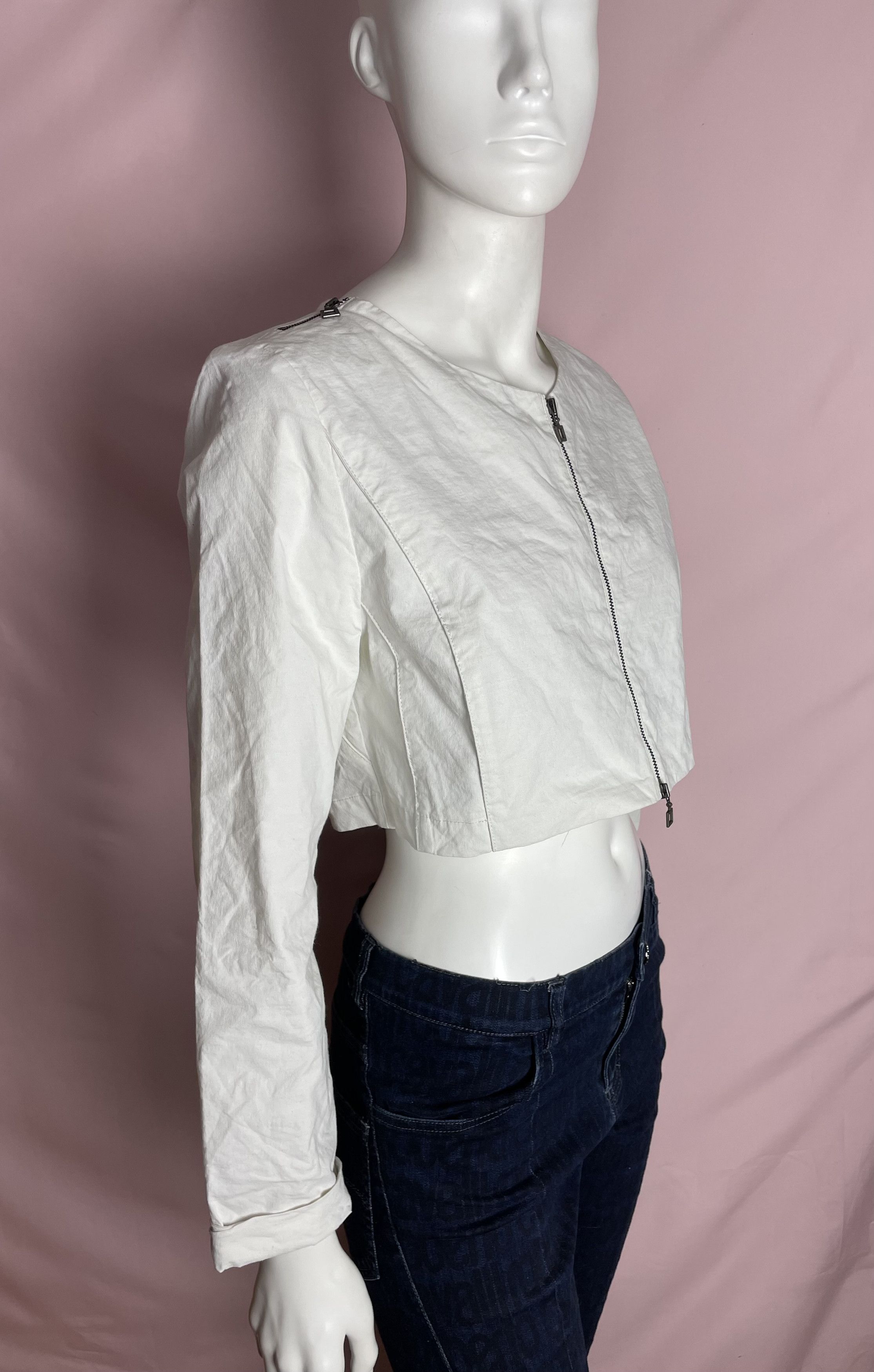 Sarah Pacini Sarah Pacini Cotton Zip Short Jacket Size 1 Size S / US 4 / IT 40 - 2 Thumbnail