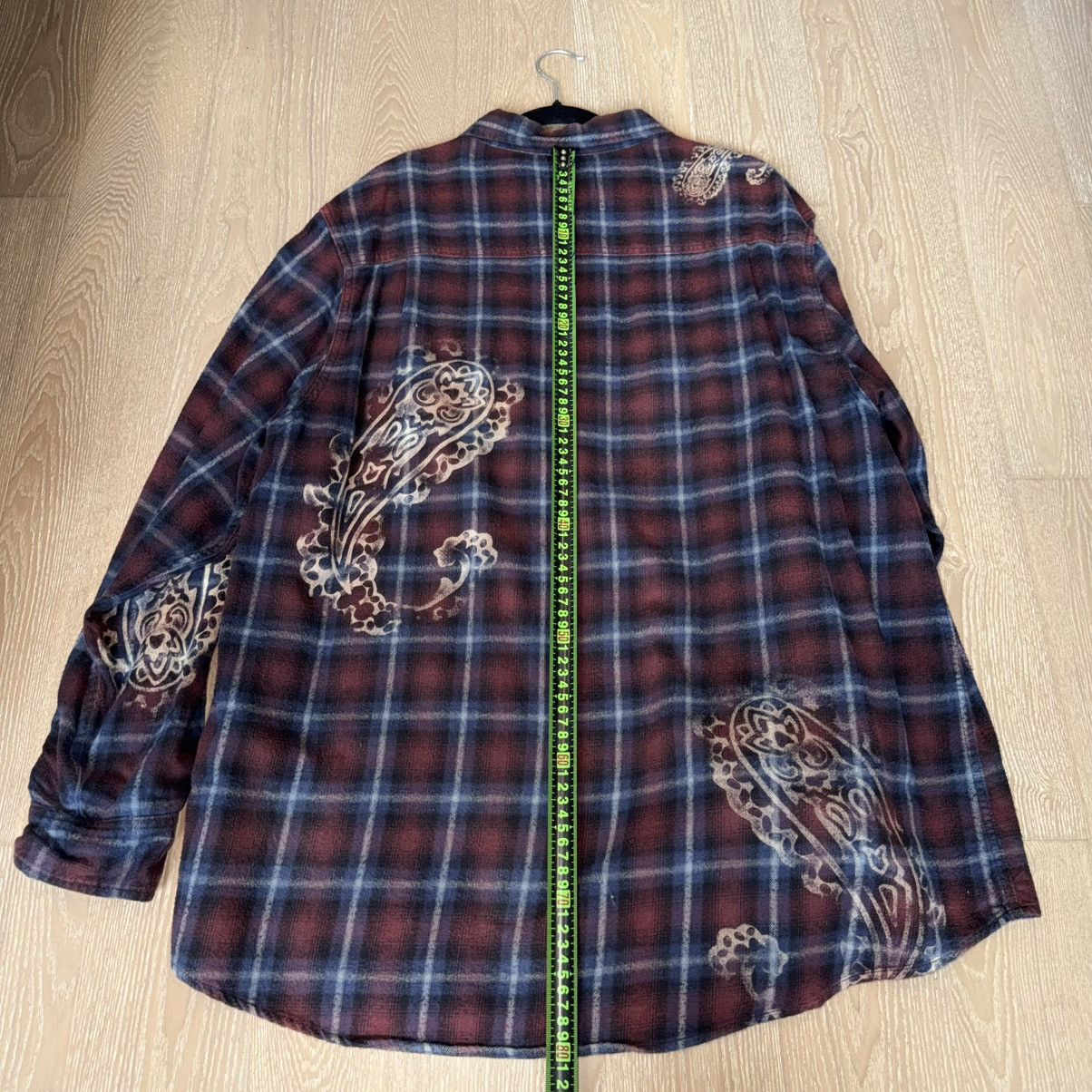 424 424 17SS Made in LA Paisley Plaid Gangster Shirt mojos1450 Size US M / EU 48-50 / 2 - 7 Thumbnail