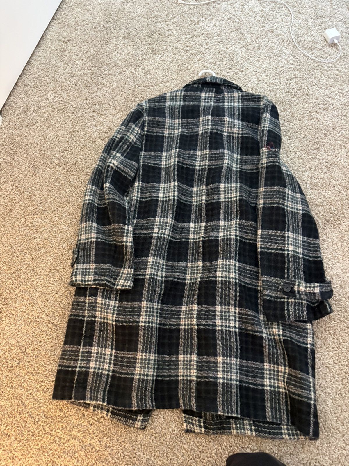 Comme des Garcons SHIRT 2000s Comme des Garcon Shirt Plaid Wool Overcoat Size US M / EU 48-50 / 2 - 5 Thumbnail