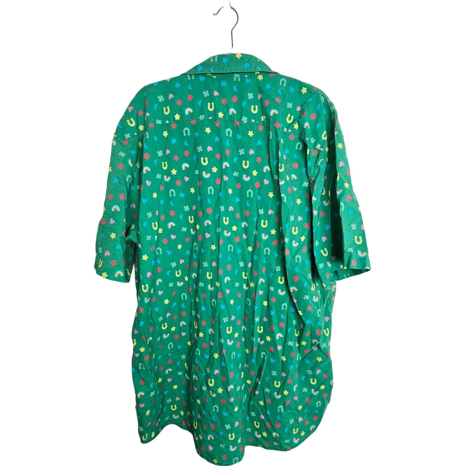 Tipsy Elves Tipsy Elves Shirt Green Lucky Charm Print Button 3XL Size US XXL / EU 58 / 5 - 9 Thumbnail