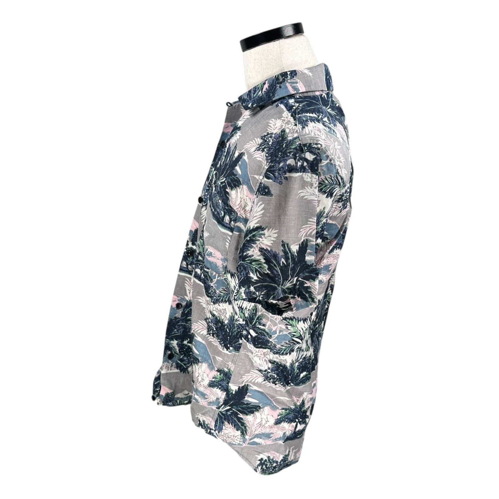 Outerknown Outerknown Hawaiian Shirt Men’s M Gray Short Sleeve Button Size US M / EU 48-50 / 2 - 4 Thumbnail