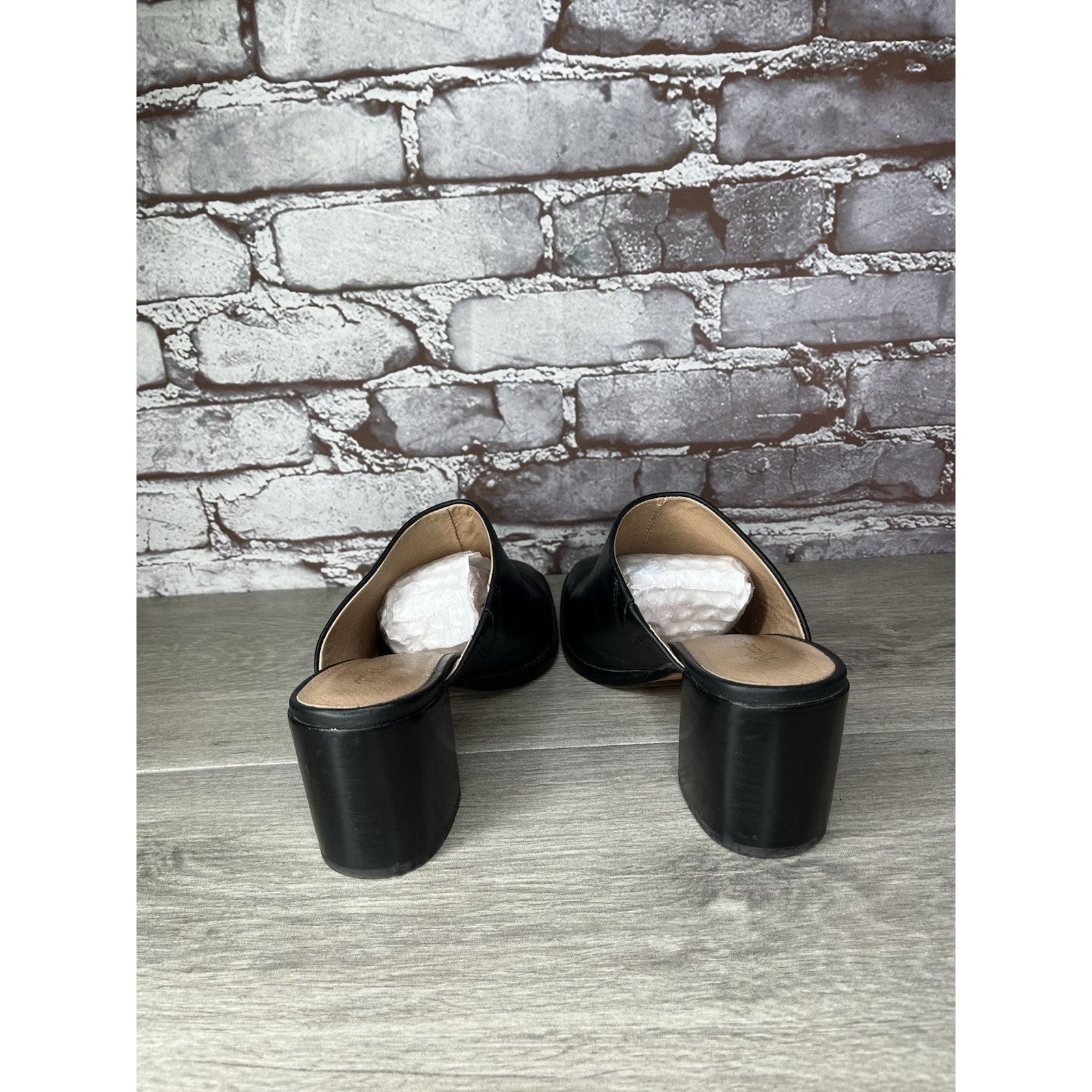 Madewell Madewell Black Leather THE HARPER Mules Slip On Clogs Heels Size US 8.5 / IT 38.5 - 5 Thumbnail