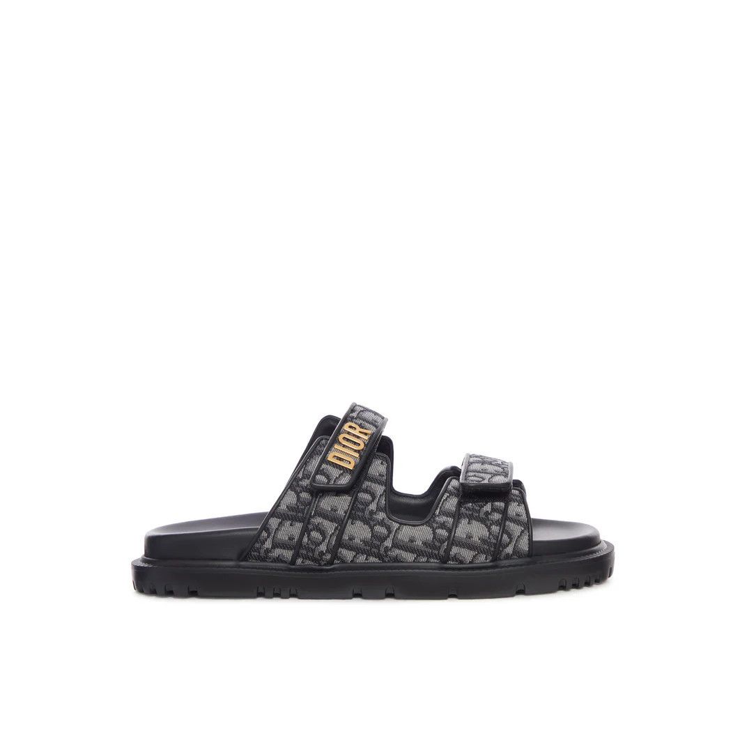 Dior DIOR Dioract $1350 Deep Gray Oblique Sandals New & Authenti Size US 11 / IT 41 - 1 Thumbnail