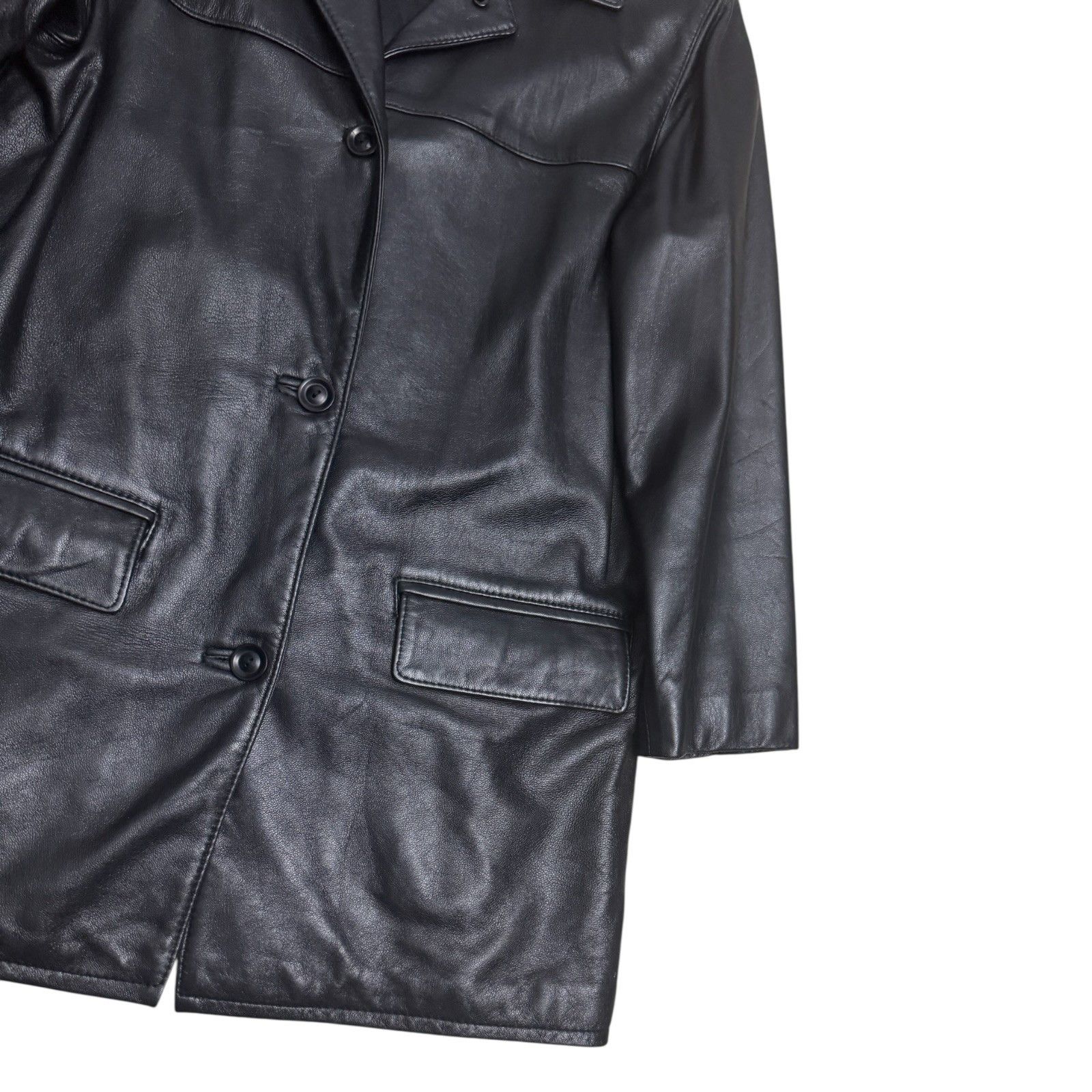 Vintage VINTAGE BECO LEATHER Business Casual Trench Jacket Coat XS Size XS / US 0-2 / IT 36-38 - 6 Thumbnail