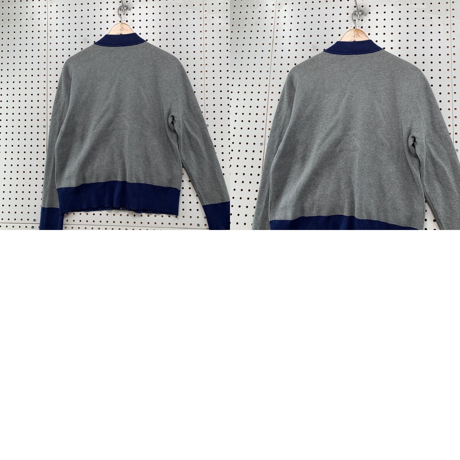 Vineyard Vines Vineyard Vines Zip Cardigan Sweater Womens Large Gray Blue Colorblock Preppy Size L / US 10 / IT 46 - 9 Thumbnail
