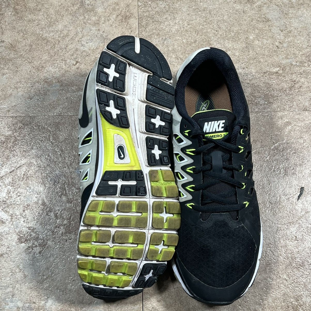Nike Nike Zoom Vomero 9 Shoes Black Green Neon Running Sneakers Size US 10.5 / EU 43-44 - 4 Thumbnail