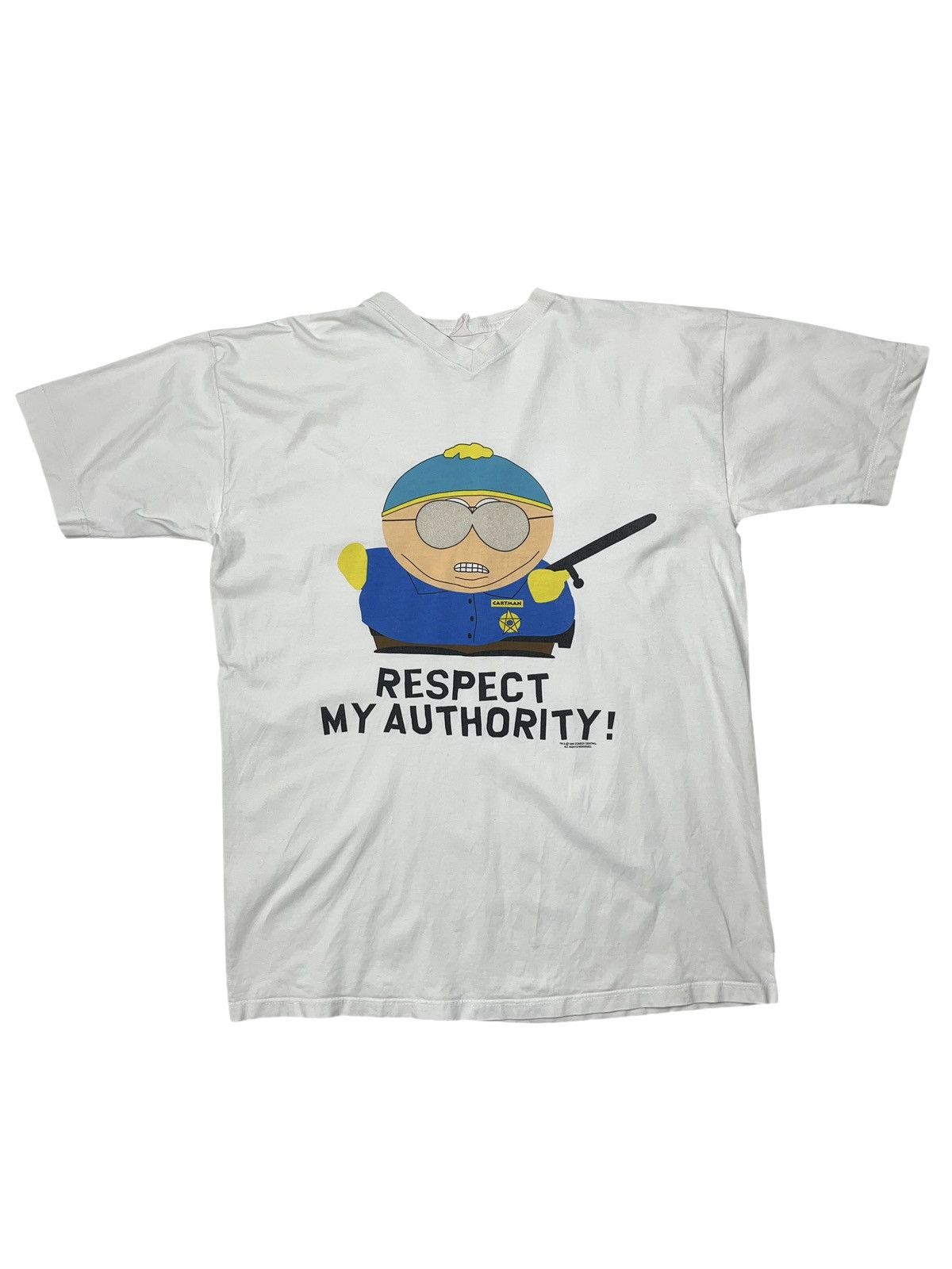 Cartoon Network Vintage 1999 South Park Cartman Respect My Authority T-shirt Size US XL / EU 56 / 4 - 2 Thumbnail