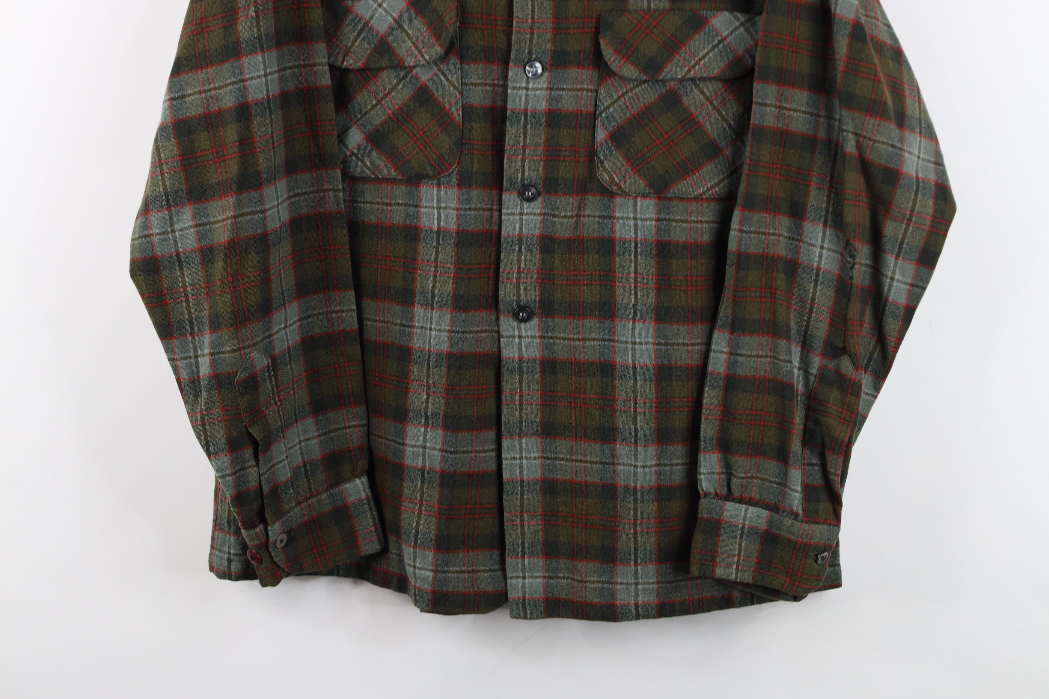 Vintage Vintage 50s Rockabilly Wool Board Button Shirt Plaid USA Size US M / EU 48-50 / 2 - 3 Thumbnail
