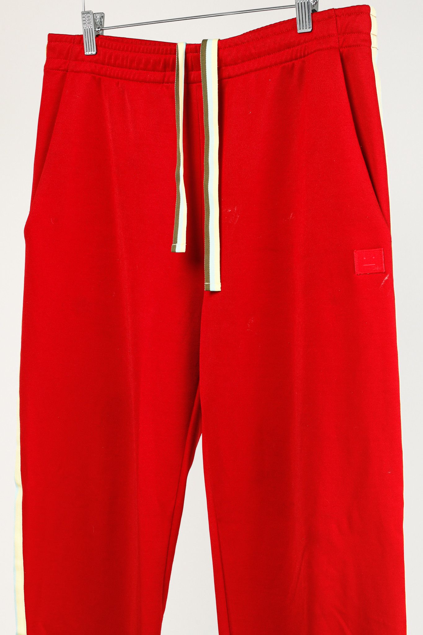 Acne Studios Acne Studios Norwich Face Red Jersey Taped Track Pants Size US 34 / EU 50 - 3 Thumbnail