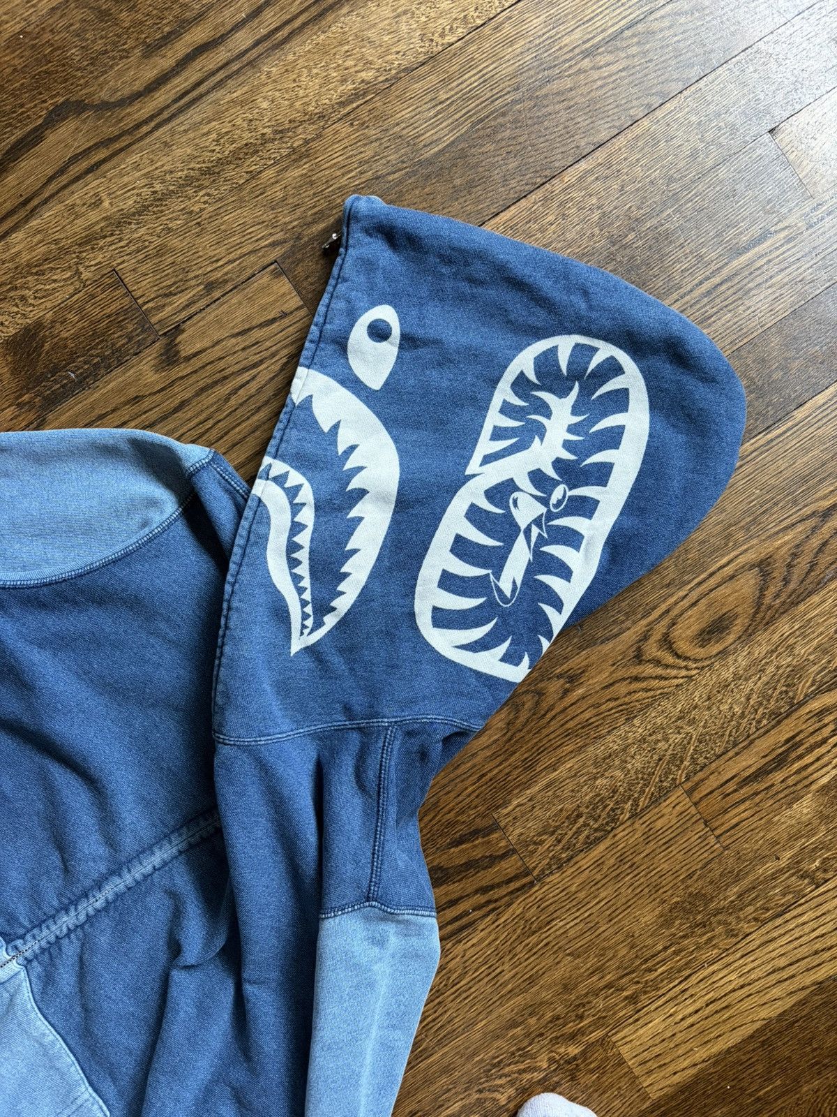 Bape Bape Indigo Full Zip Shark Hoodie Size US M / EU 48-50 / 2 - 6 Thumbnail