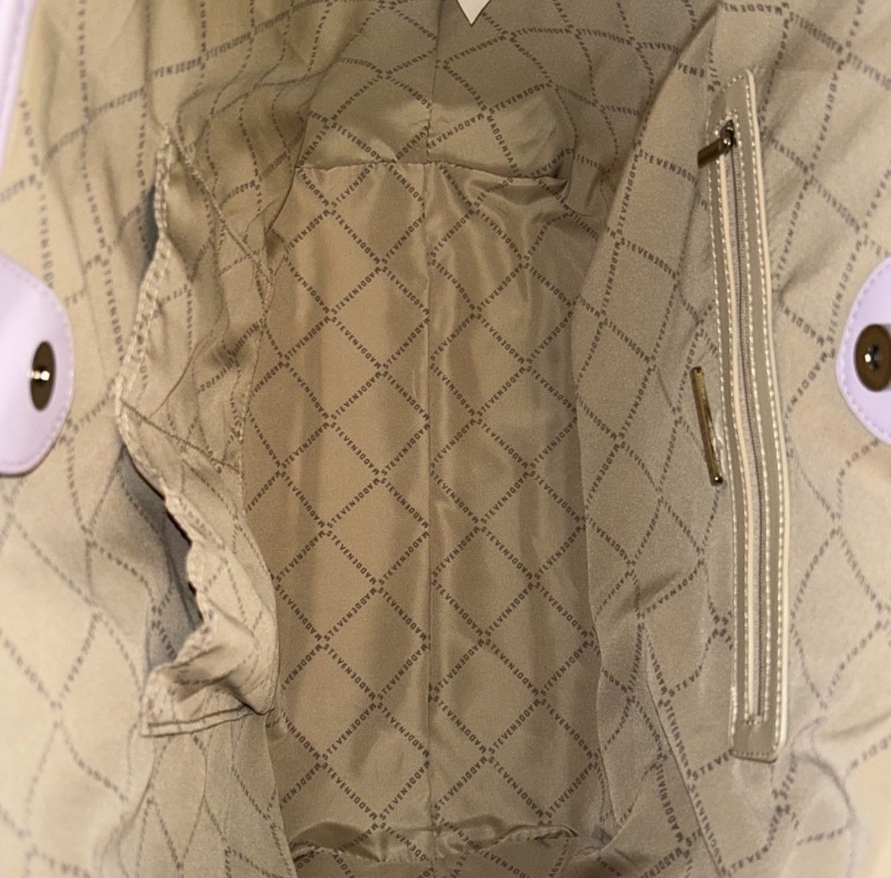 Steve Madden Steve Madden Gentle Lavender Raffia Tote Bag with Wristlet Size ONE SIZE - 6 Thumbnail