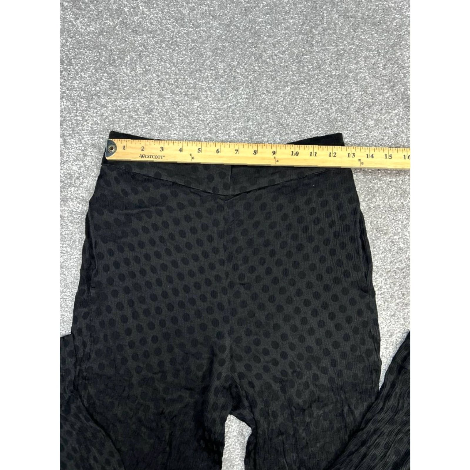 Madewell Madewell Polka Dot Cropped Pants Womens Small Black Stretch High Rise Flared Leg Size 28" / US 6 / IT 42 - 6 Thumbnail