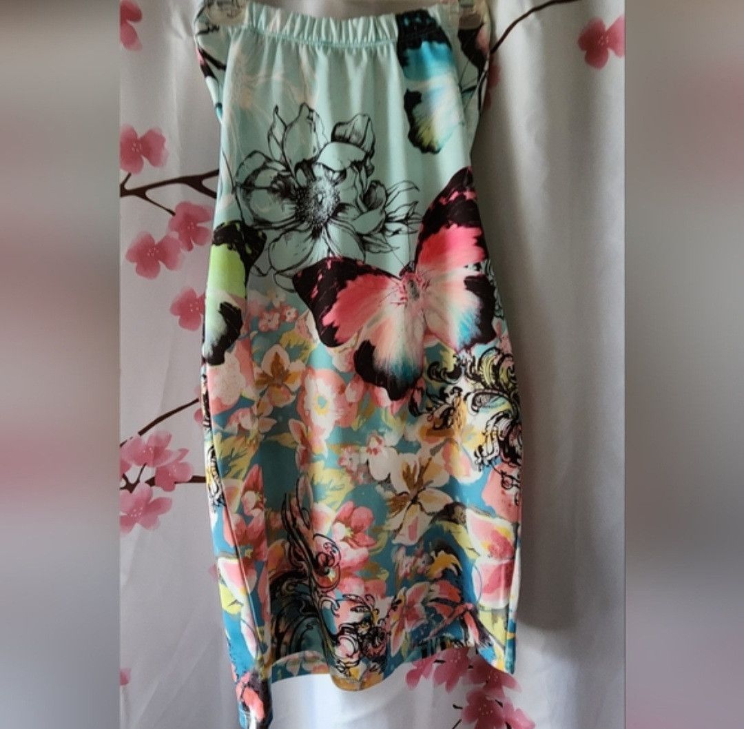 Other A3 Design Floral Butterfly Sweetheart Sleeveless Dress Small Size S / US 4 / IT 40 - 2 Thumbnail