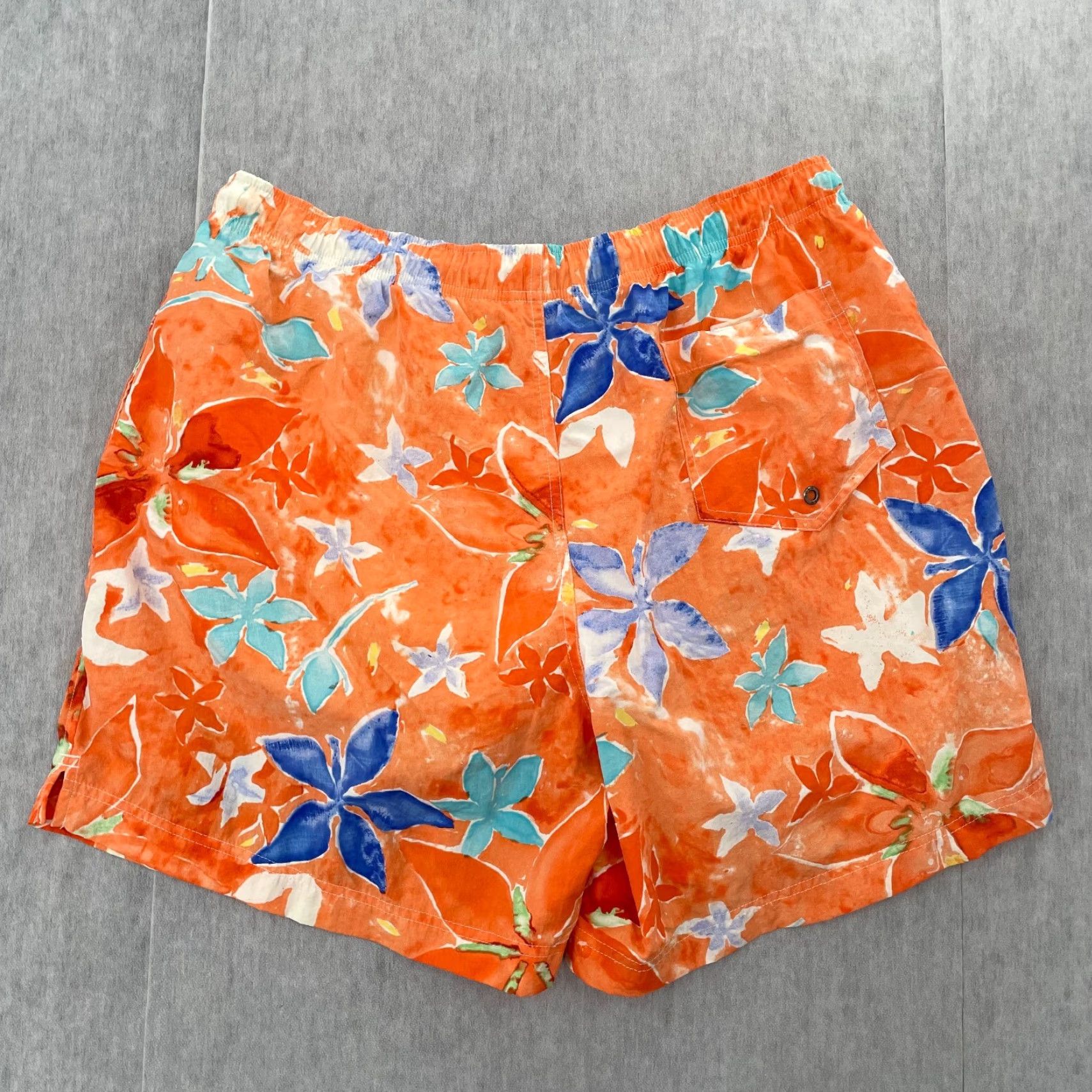 Polo Ralph Lauren VINTAGE Polo Ralph Lauren Shorts Adult Extra Large Orange Floral Swim Trunks Men Size US L / EU 52-54 / 3 - 2 Thumbnail
