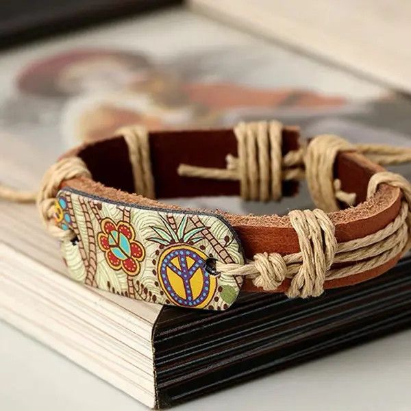 Japanese Brand Retro folk leather bracelet Size ONE SIZE - 3 Thumbnail