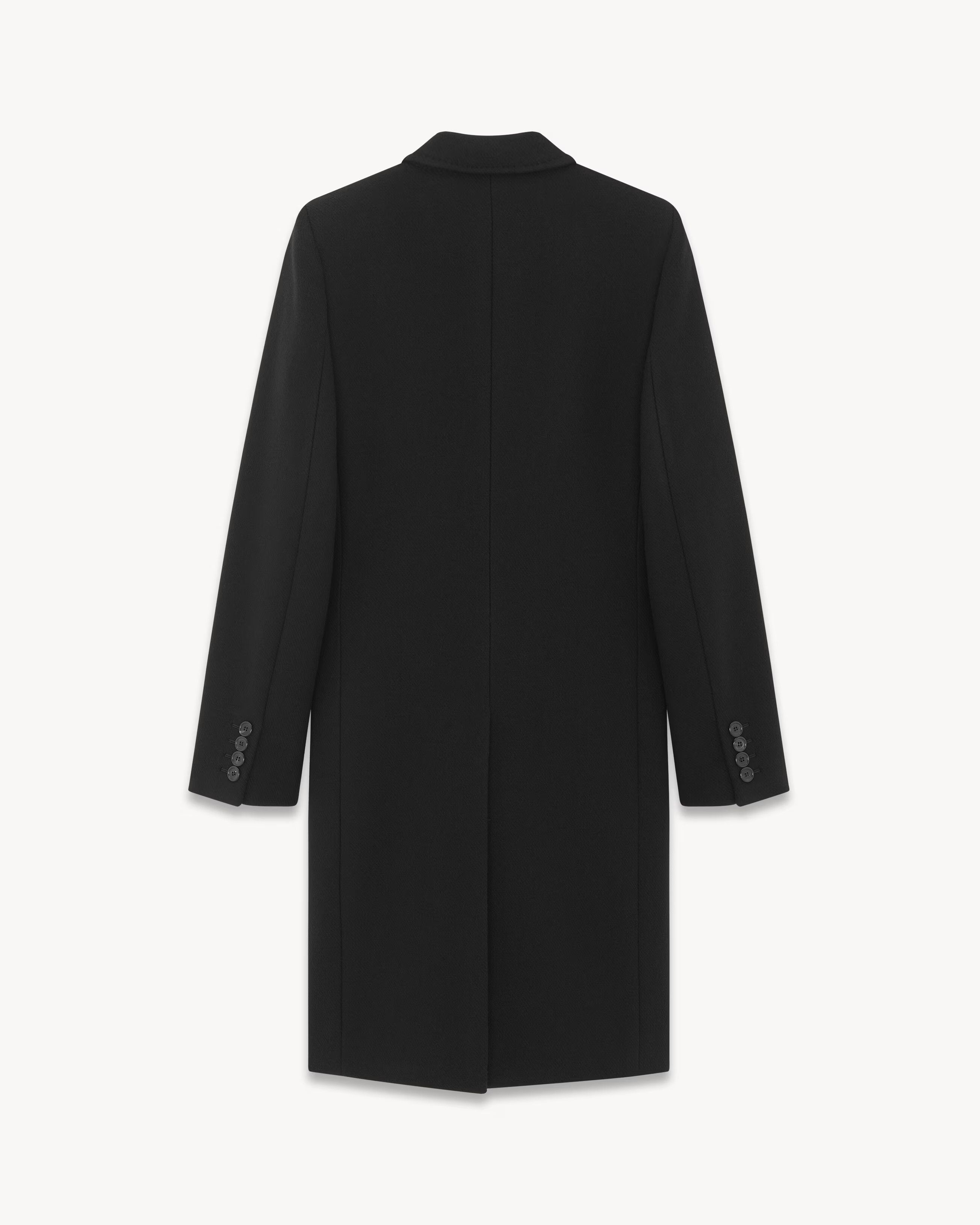 Saint Laurent Paris o1bcso1str1124 Long Coat in Black Size US M / EU 48-50 / 2 - 2 Thumbnail