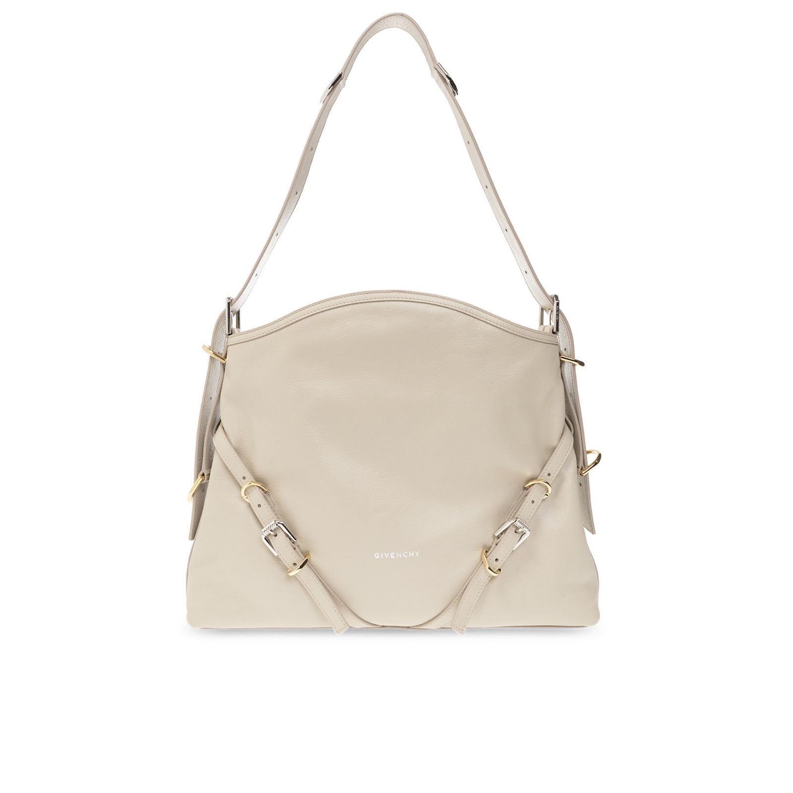 Givenchy GIVENCHY Medium Voyou Cream Beige Grained Leather Shoulder B Size ONE SIZE - 1 Thumbnail