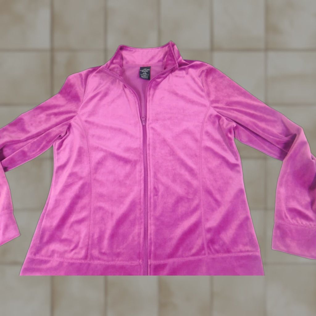 Faded Glory Faded Glory Womens Cardigan Sweater L Pink Puff Sleeve Knit Cotton Bow Button Regular Winter Full Zip Size L / US 10 / IT 46 - 1 Thumbnail