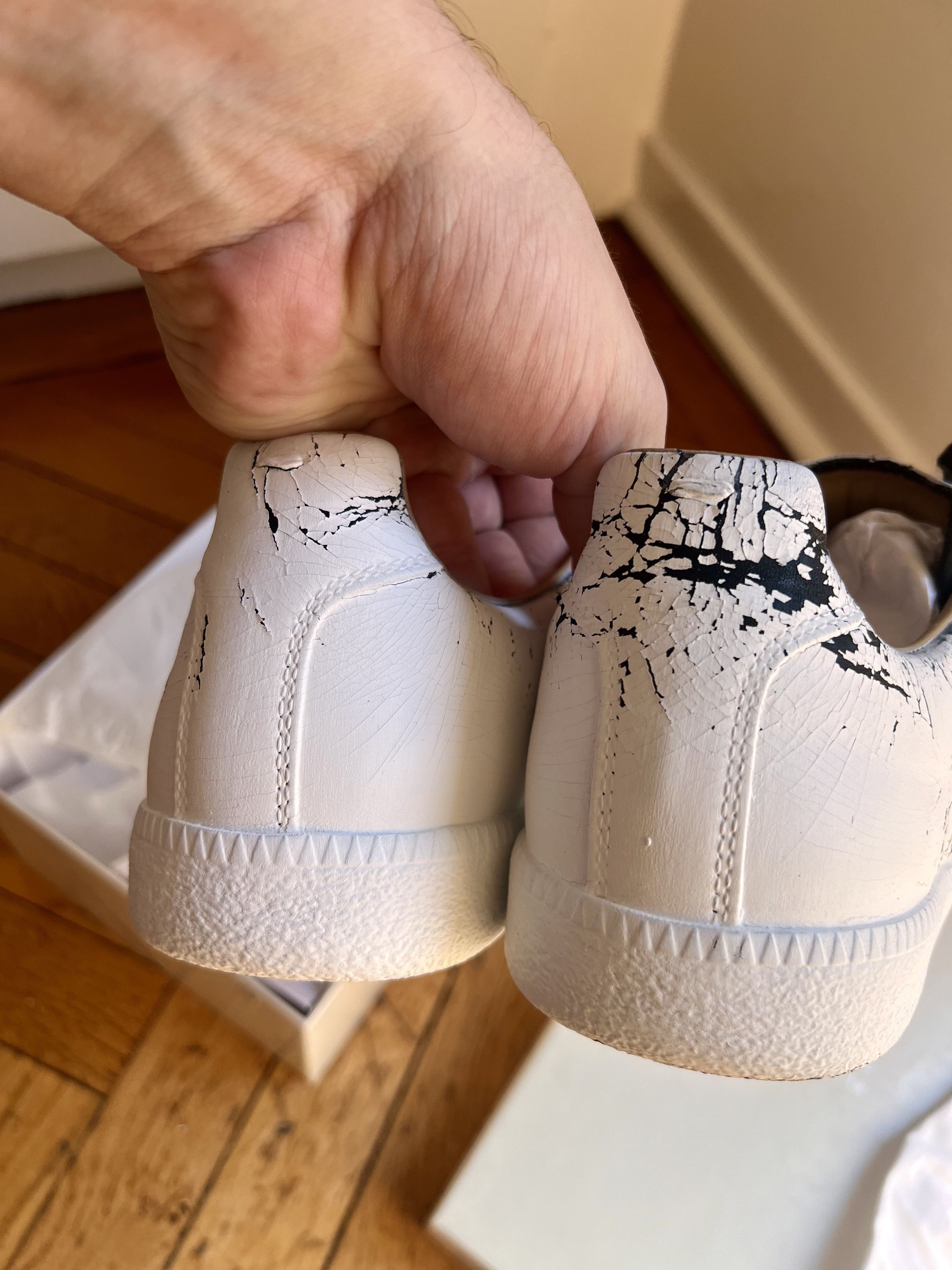 Maison Margiela Margiela Replica chipping white paint on black Size US 8 / EU 41 - 8 Thumbnail