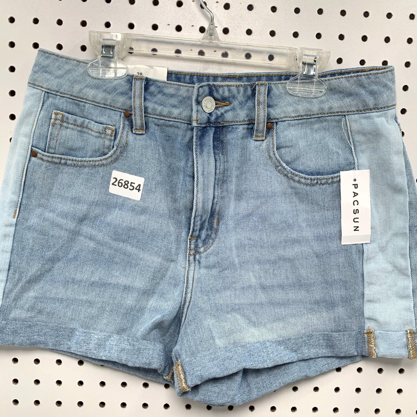 Pacsun VINTAGE PacSun Mom Denim Shorts Womens Size 28 Blue Cuffed High Rise NWT 2.5 Inseam Size 28" / US 6 / IT 42 - 2 Thumbnail