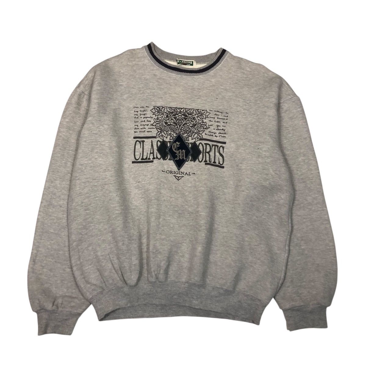 Japanese Brand 📌D's British Vintage Sweatshirt Big Logo Punk Theme Style Size US M / EU 48-50 / 2 - 1 Thumbnail