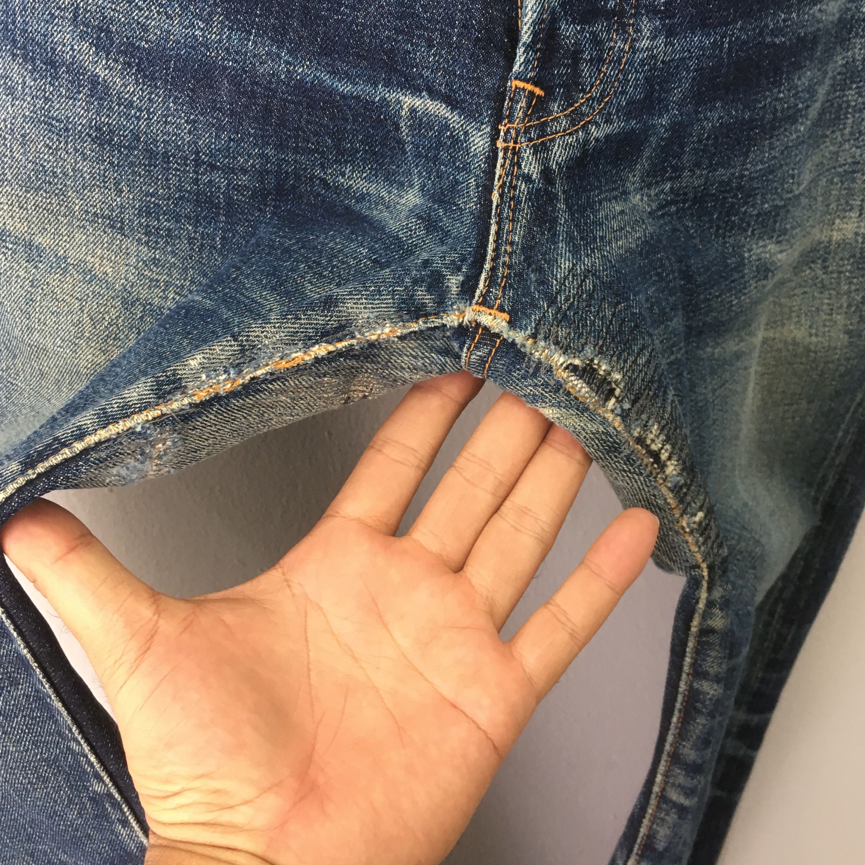 Denime Size 28x30 Vintage 90s Denime Big E Japan Denim S1450 Size US 28 / EU 44 - 6 Thumbnail