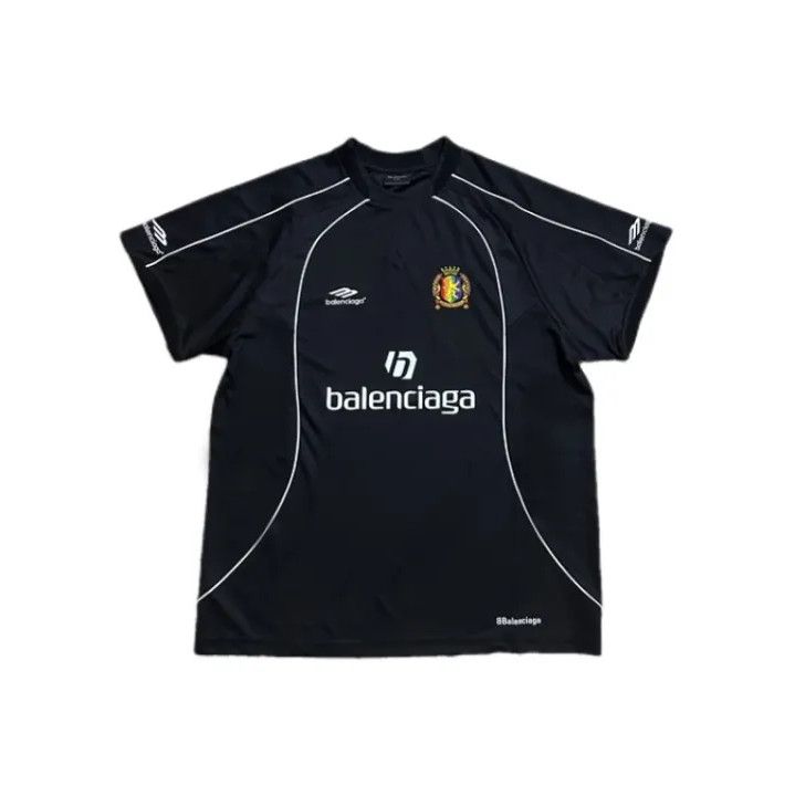 Balenciaga Balenciaga Logo Short-Sleeve Casual Football Shirt Size US M / EU 48-50 / 2 - 1 Thumbnail