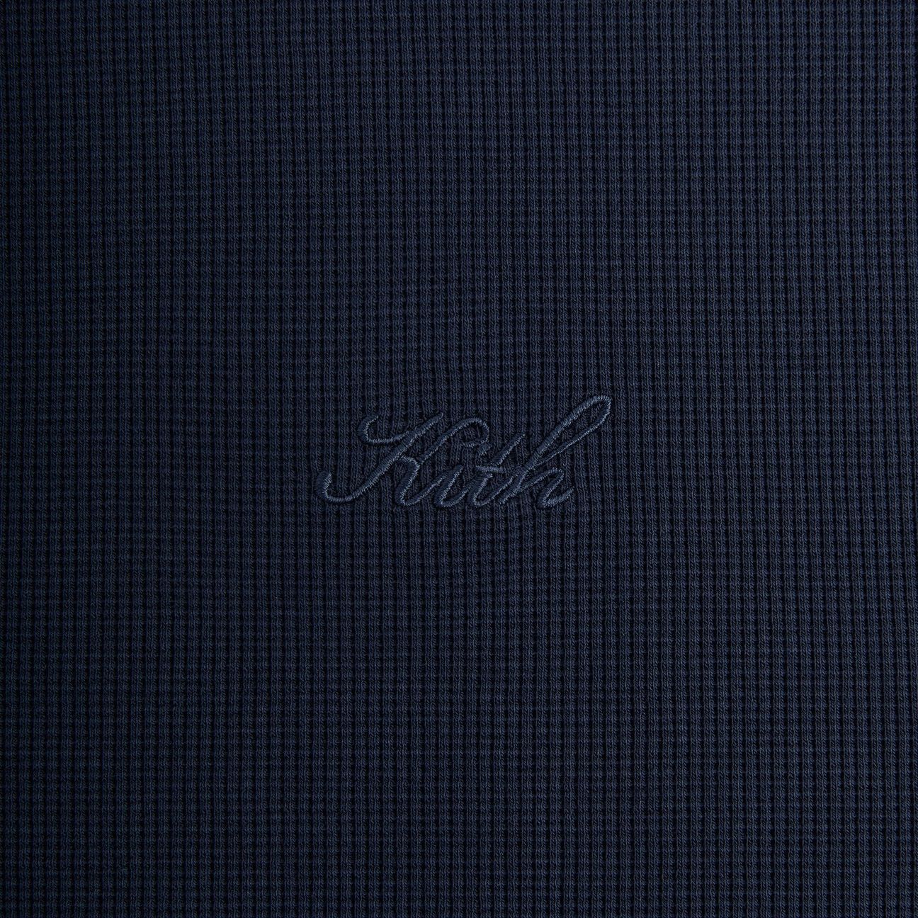 Kith Micro Waffle Colby Pullover in Nocturnal 2024 Size XL