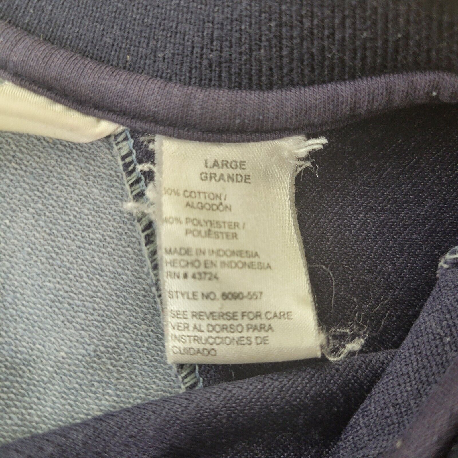 Other Classics by Palmland L Blue Gray Striped Cotton Blend Henley Size US L / EU 52-54 / 3 - 11 Thumbnail