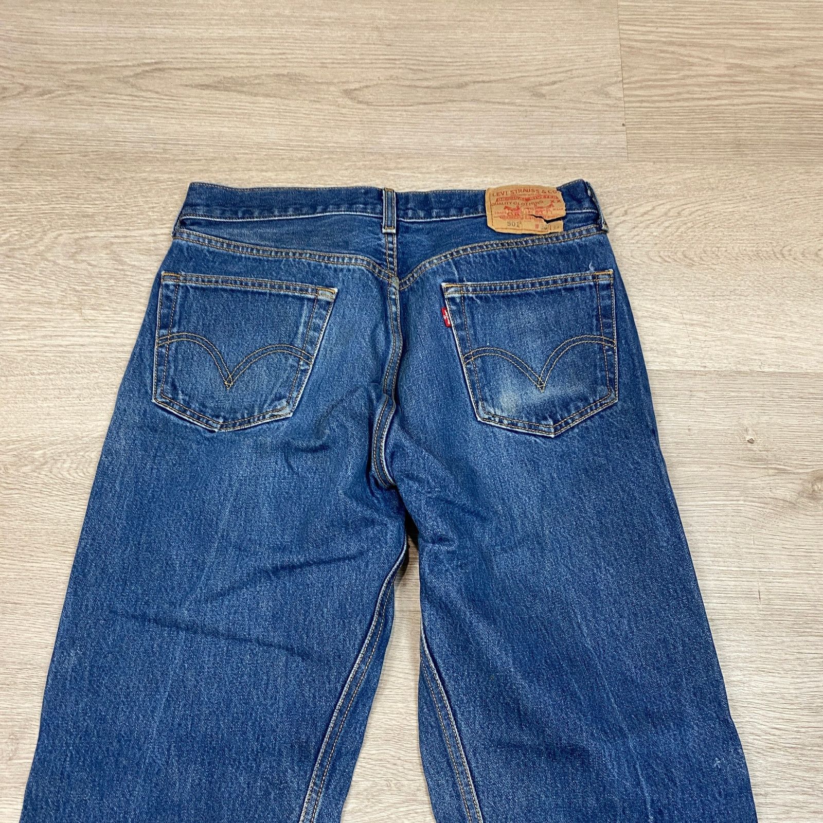 Levi's × Vintage Vintage Y2K Levi's 501 Straight Leg Button Fly Jeans 33x26 Size US 33 - 2 Thumbnail