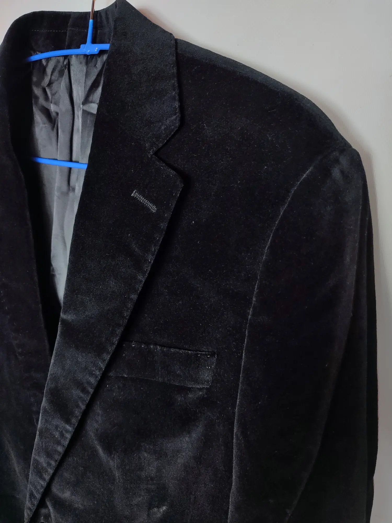 Lauren Ralph Lauren × Polo Ralph Lauren × Ralph Lauren Black Label LRL Ralph Lauren Velour Black Blazer Size 48R - 6 Thumbnail