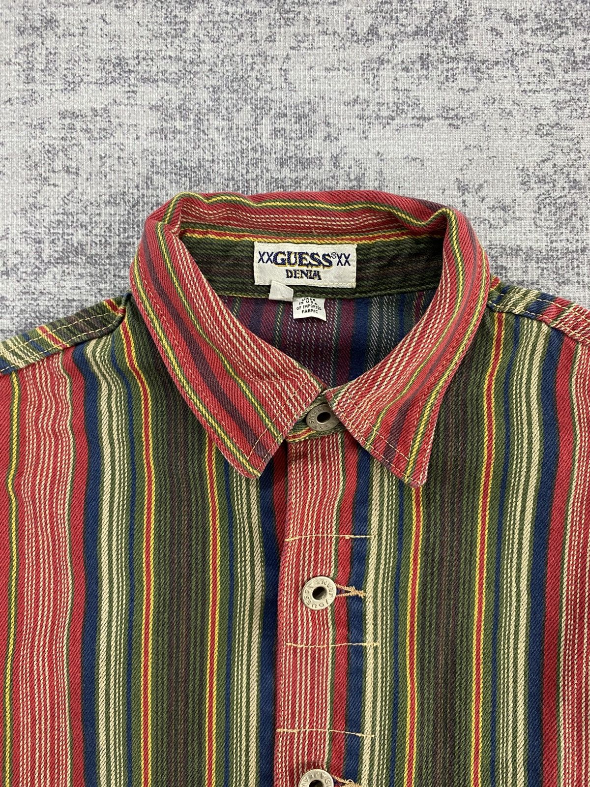 Guess Vintage guess striped cropped workwear jacket bucklebacks Size US S / EU 44-46 / 1 - 6 Thumbnail
