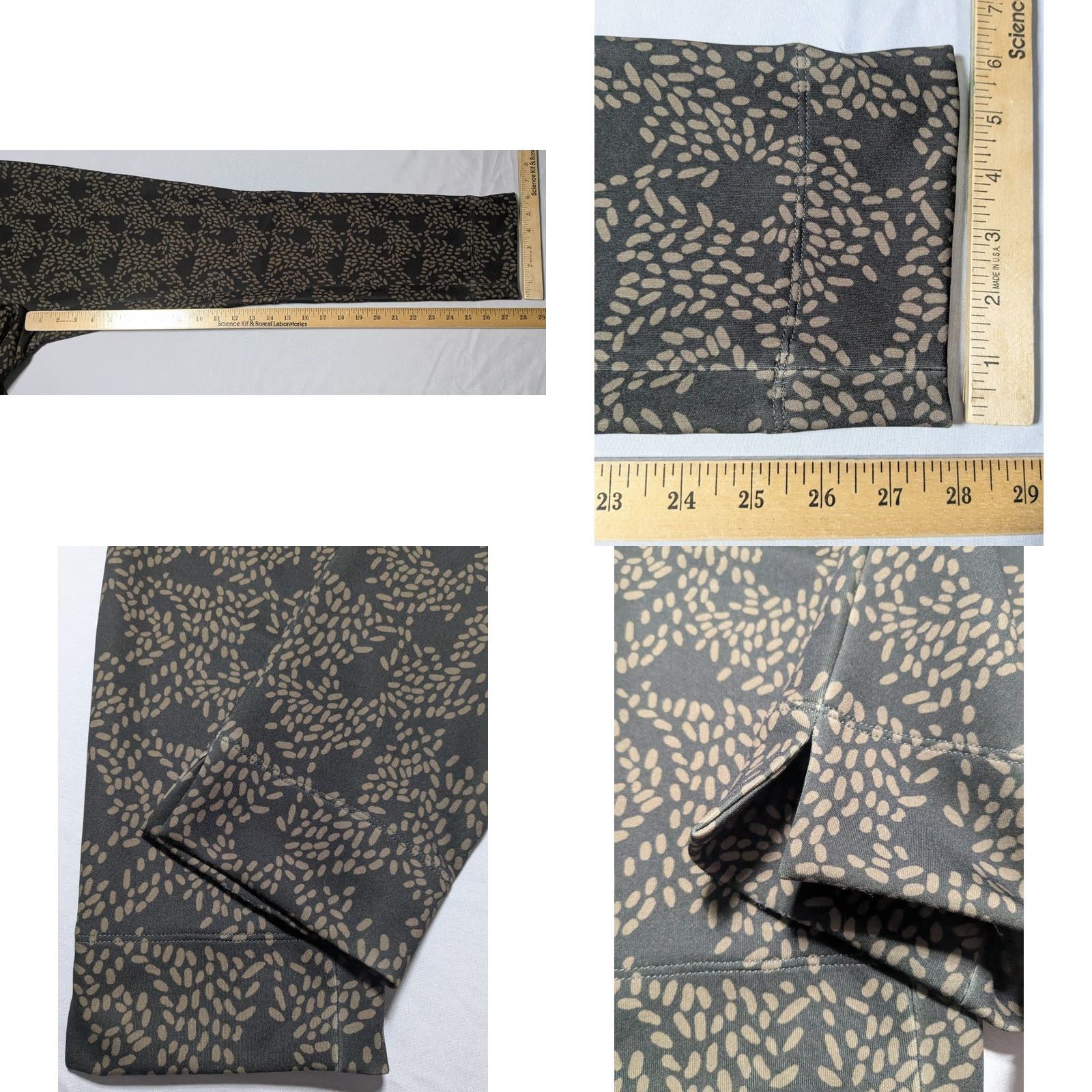 Vintage Seduct ive Sabrina Black Print Stretch Ankle Pants Women 10 Large Size 30" / US 8 / IT 44 - 8 Thumbnail